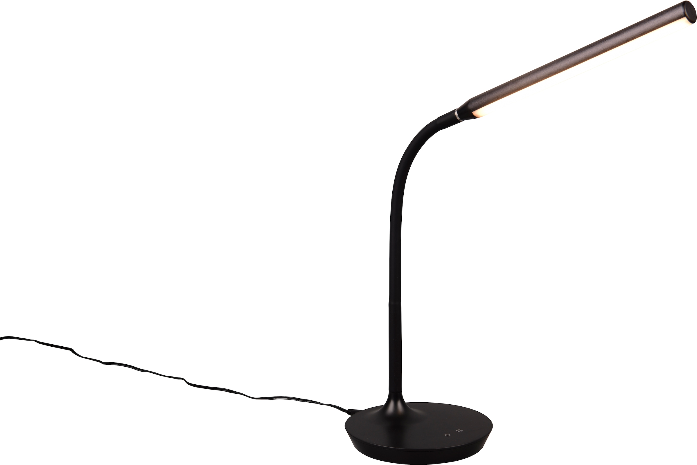 REALITY Leuchten LED Schreibtischlampe »TORO, LED Tischeuchte mit Flexarm, Höhe 38cm Tiefe 35cm 5W 700 Lumen« LED-Board 1 Stk. Farbwechsler | warmweiß - kaltweiß Touch Dimmer und Lichtfarbe in Stufen wählbar 3000-4000-5000K