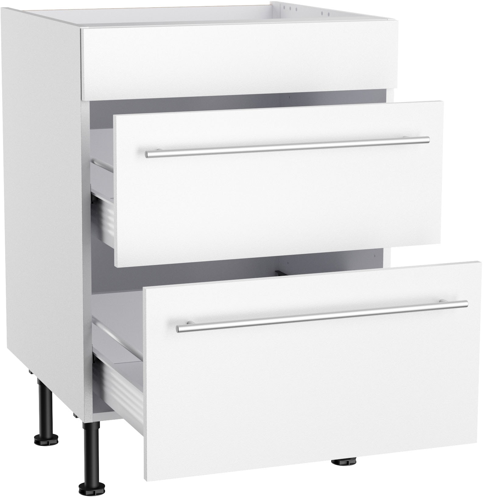 KOCHSTATION Kochfeldumbauschrank »KS-Bern2«, Breite 60 cm, Kochfeldumbauschrank, 2 Auszügen, 1 feste Blende
