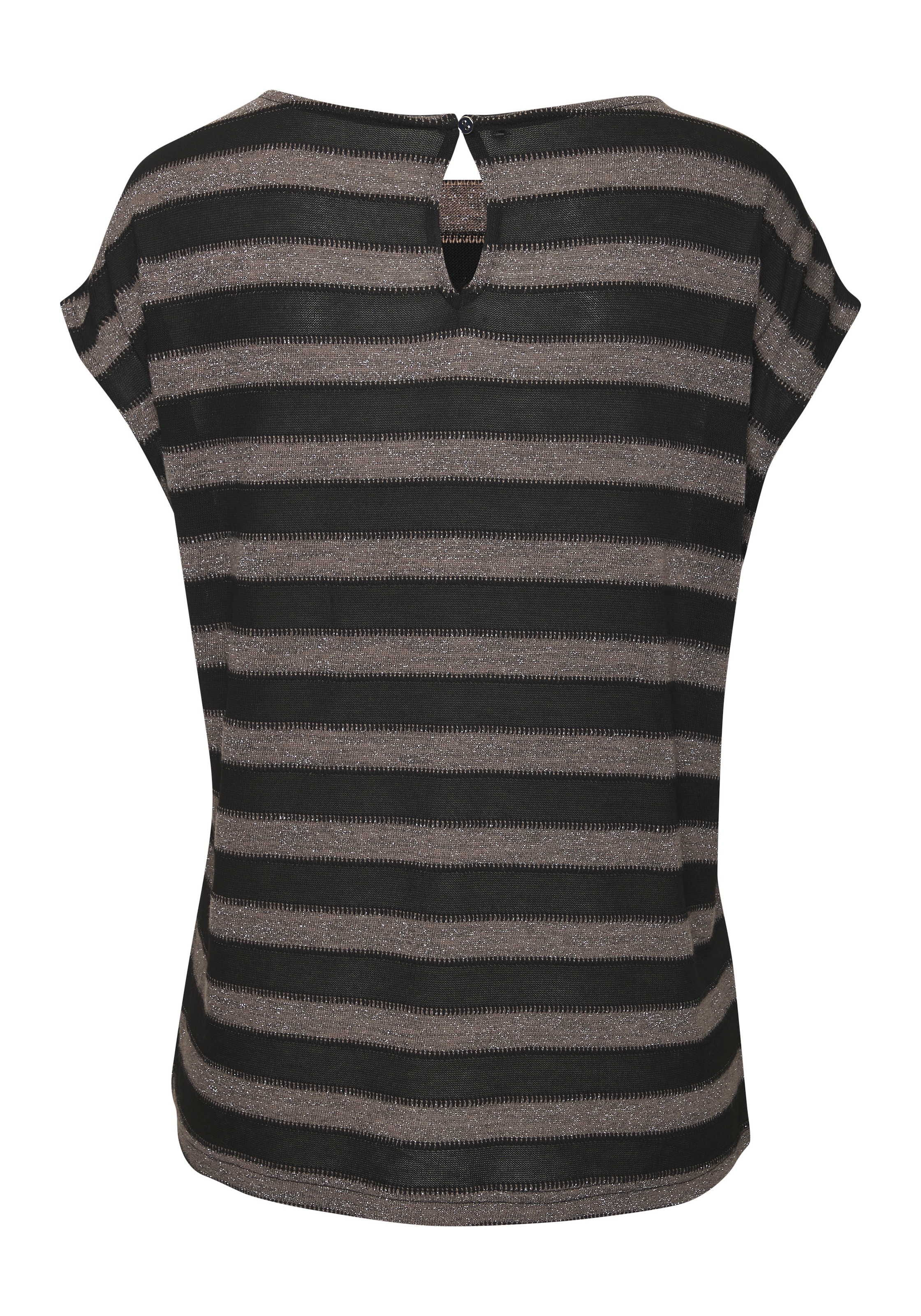 LASCANA T-Shirt »mit elegantem Glitzerstreifen« aus Feinstrickqualität