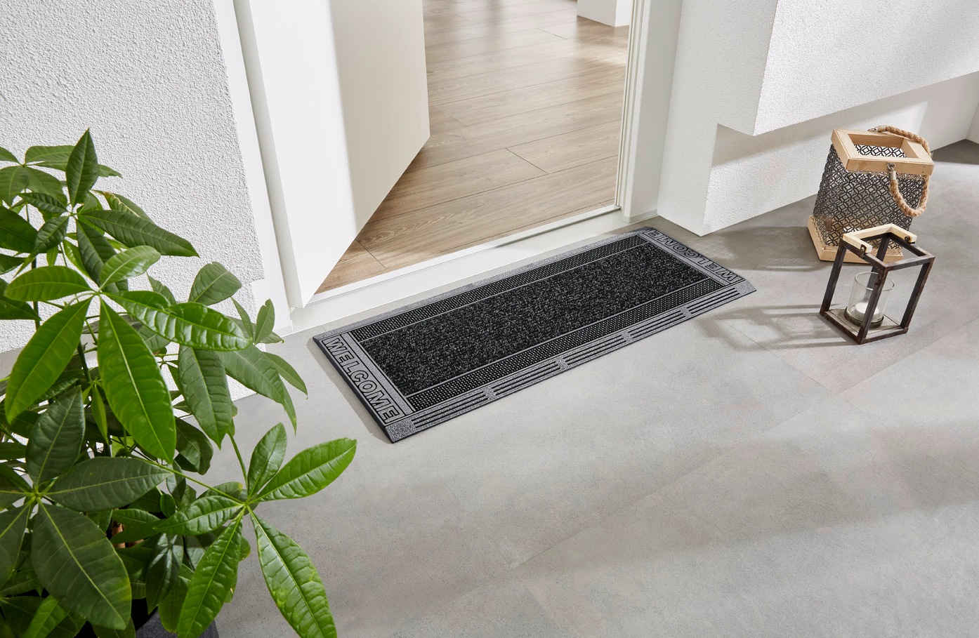 Home2Fashion Fußmatte »CenterClean XL«, rechteckig, 10 mm Höhe, schmale Schmutzfangmatte, strapazierfähig, In- und Outdoor geeignet