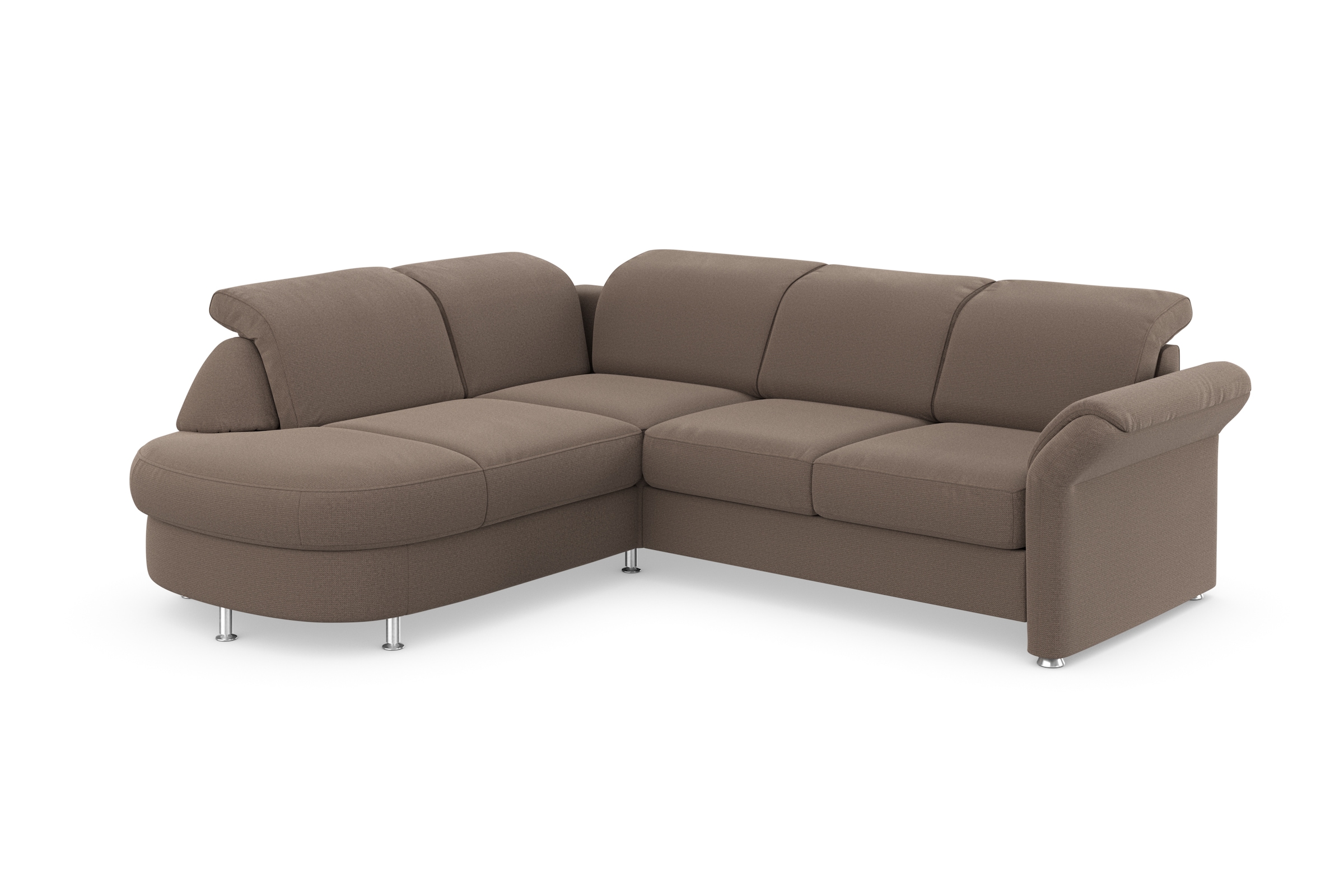 sit&more Ecksofa »Apulia L-Form«, wahlweise Bettfunktion, Bettkasten und Kopf- und Armteilverstellung