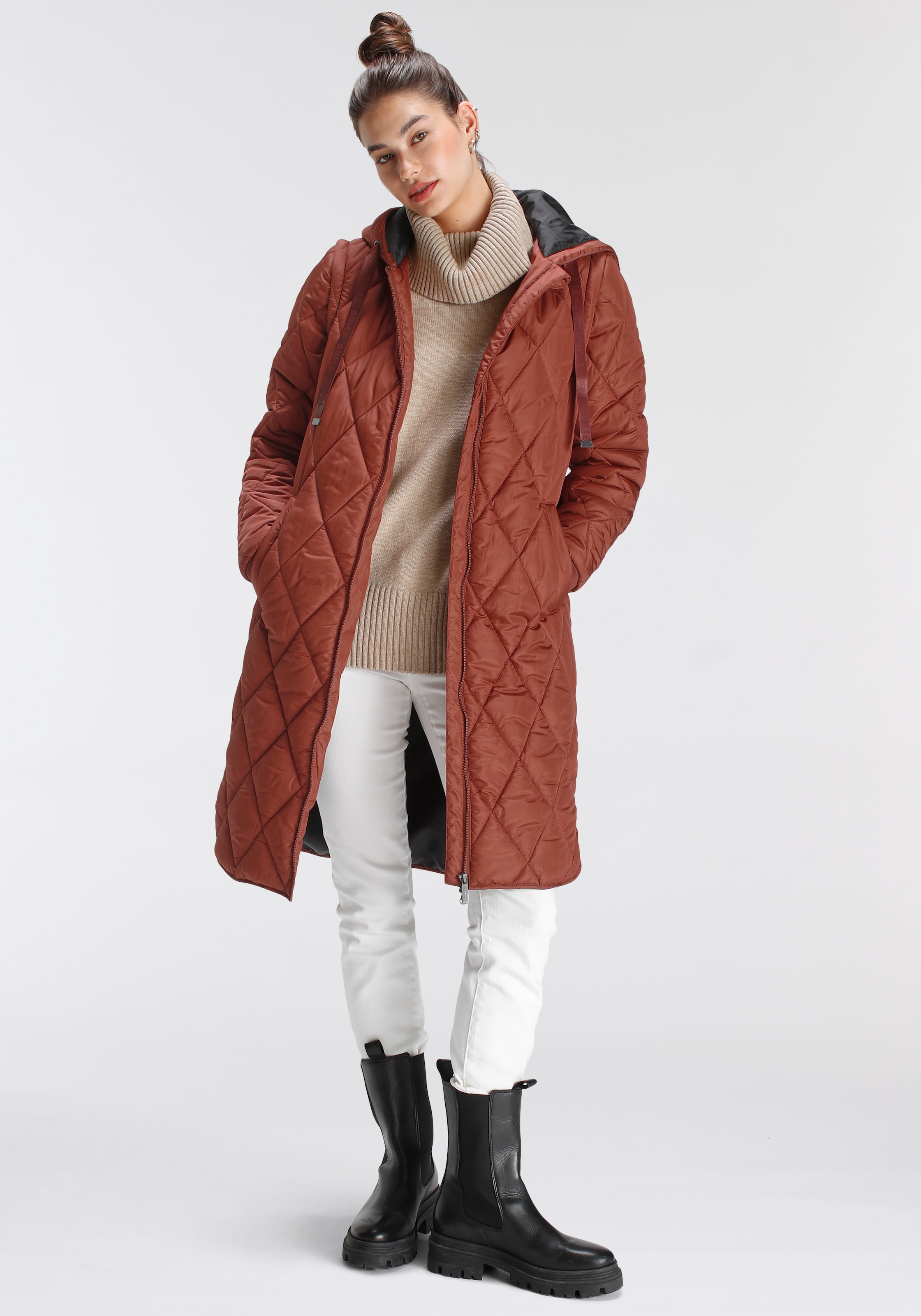Tamaris Rollkragenpullover, mit Rippdetails
