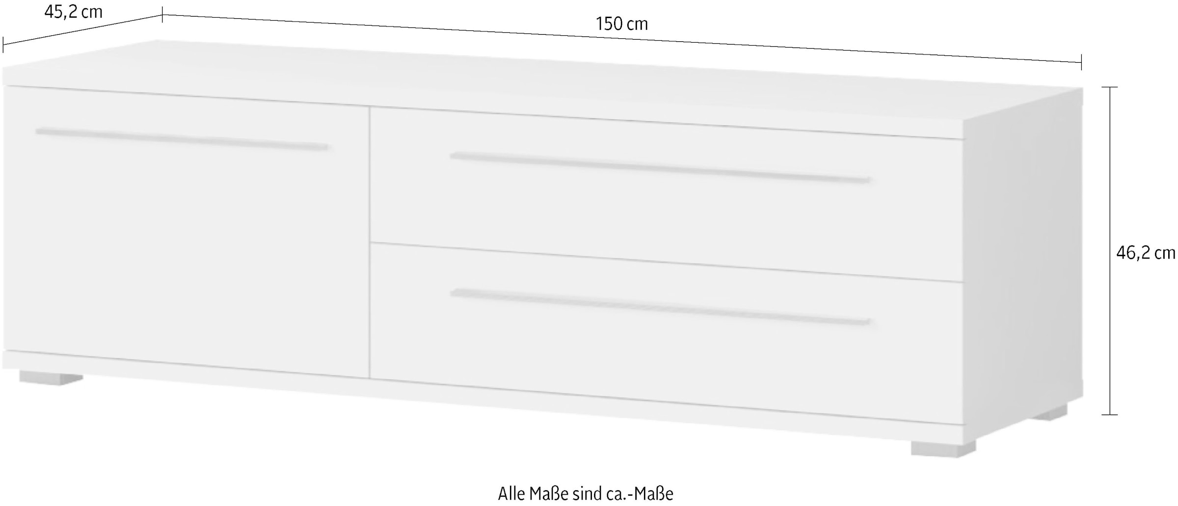 Places of Style TV-Board »Piano«, UV lackiert, mit Soft-Close-Funktion
