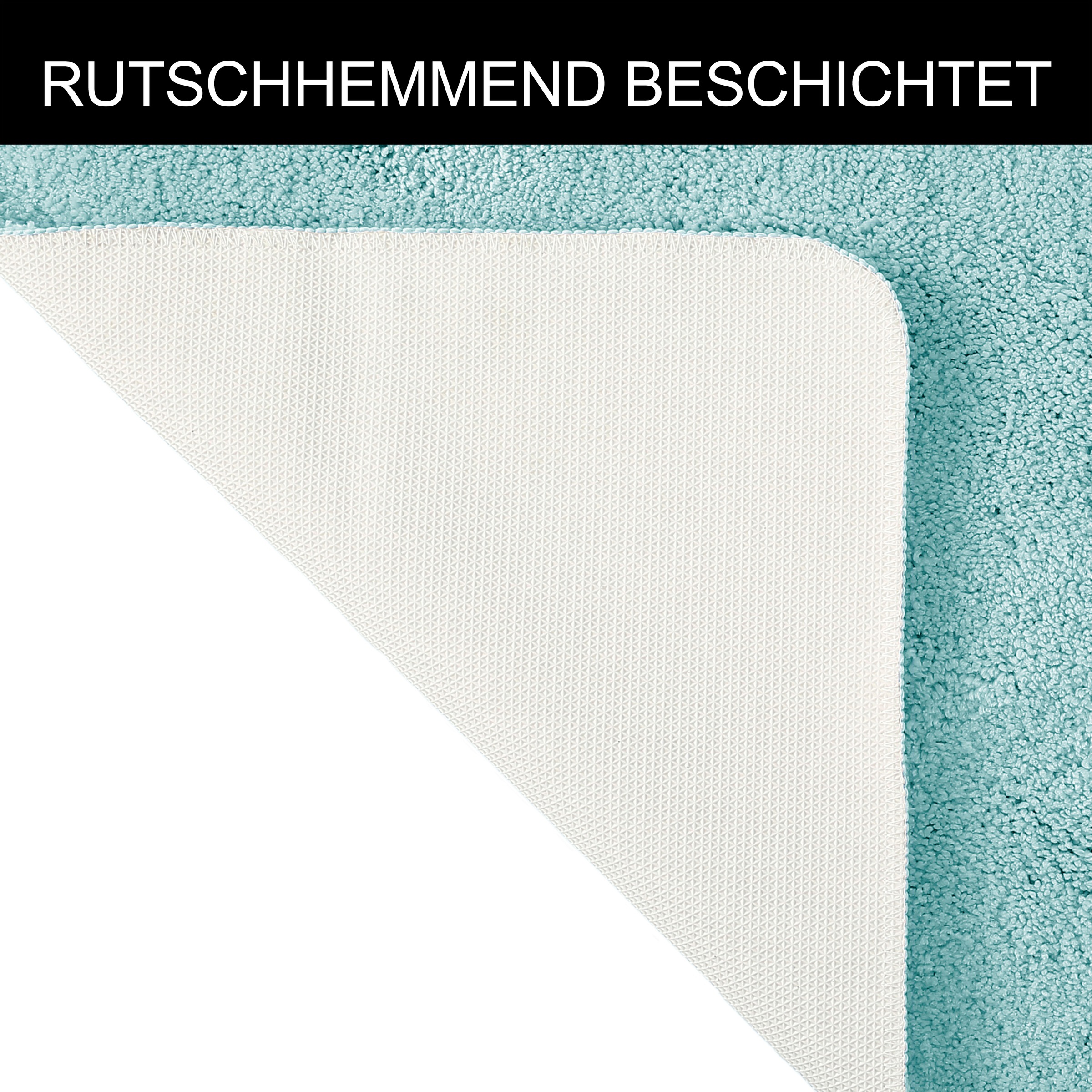 my home Badematte »Inga, Badezimmer Teppich, Badvorleger« Höhe 20 mm rutschhemmend beschichtet fußbodenheizungsgeeignet | schnell trocknend | strapazierfähig Badteppich, unifarben, weich, als halbrund und rechteckig erhältlich
