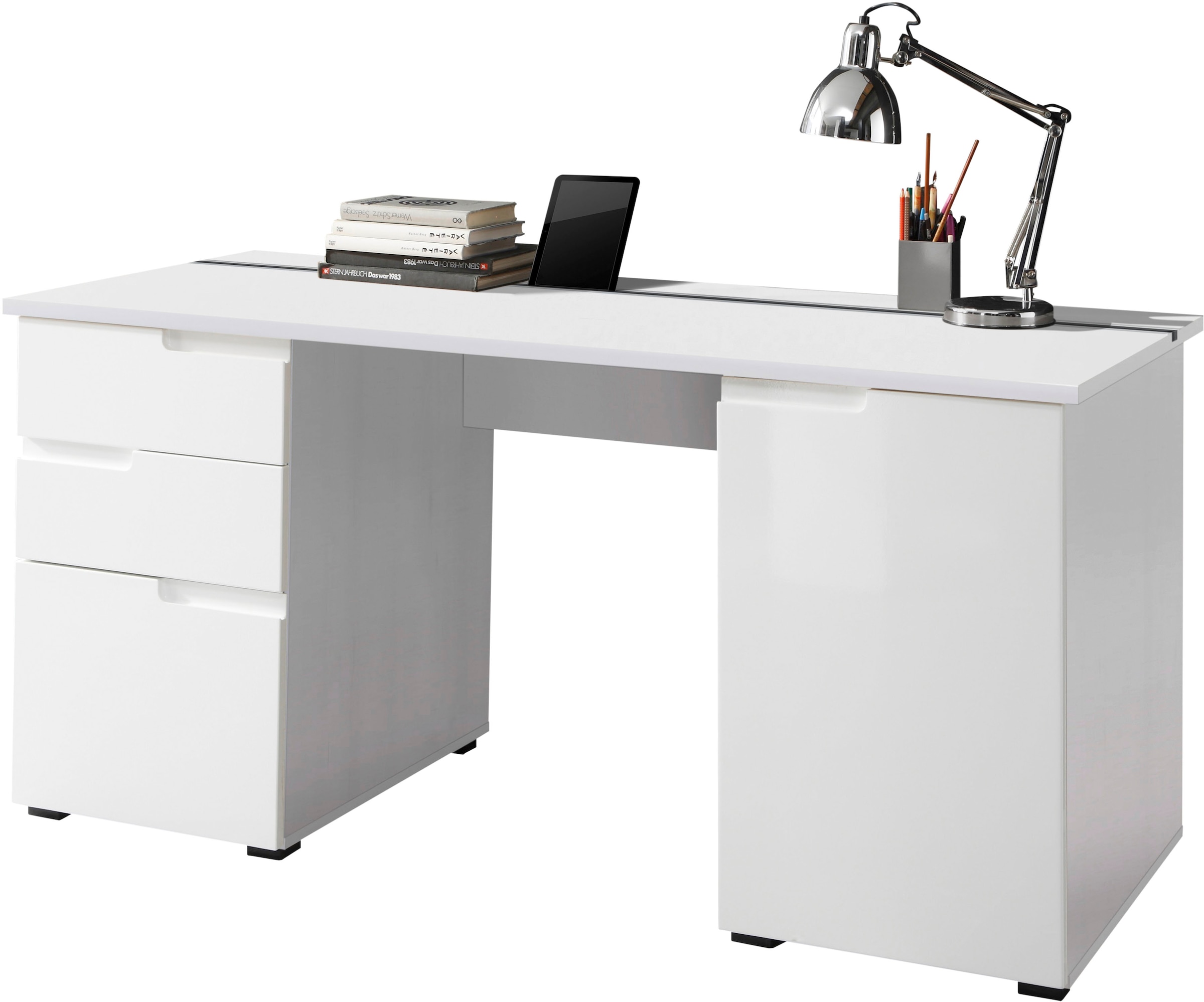 BEGA OFFICE Schreibtisch »Spice«, Home Office Desk mit Griffmulden, in 2 Breitenvarianten