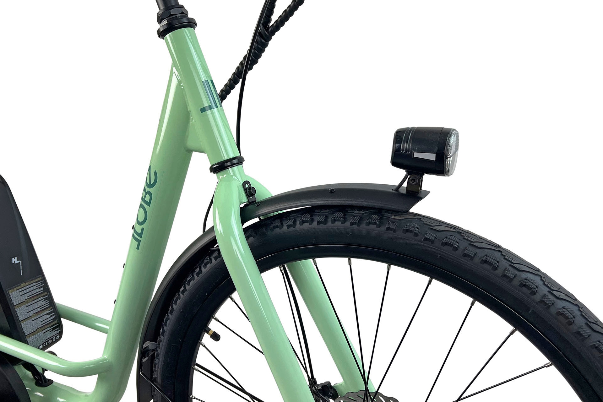 LLobe E-Bike »City E-Bike 26" Town Compact, grün«, 7 Gang, Heckmotor 250 W
