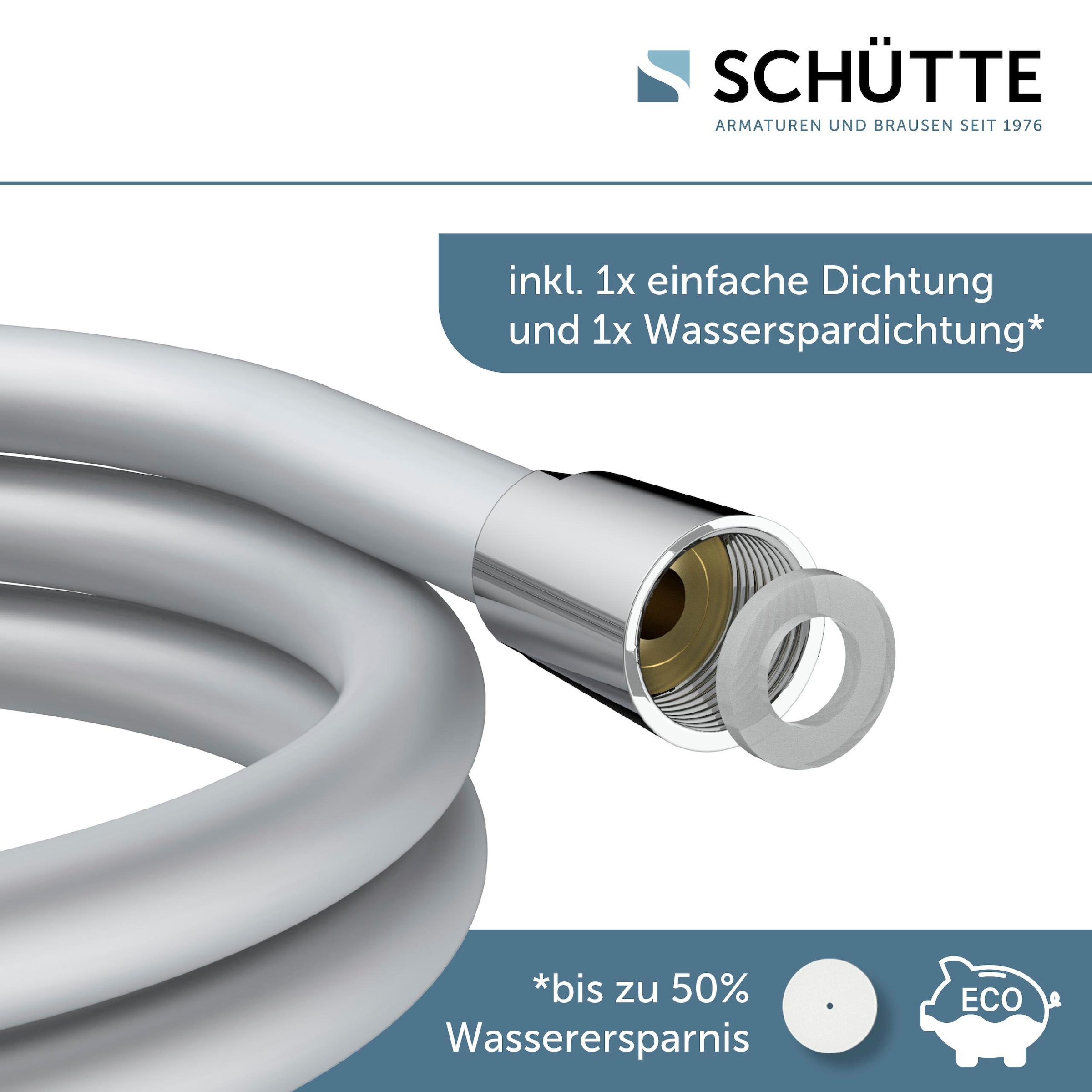 Schütte Brauseschlauch, 150 cm, inkl. Wasserspardichtung - bis 50% Wasserersparnis