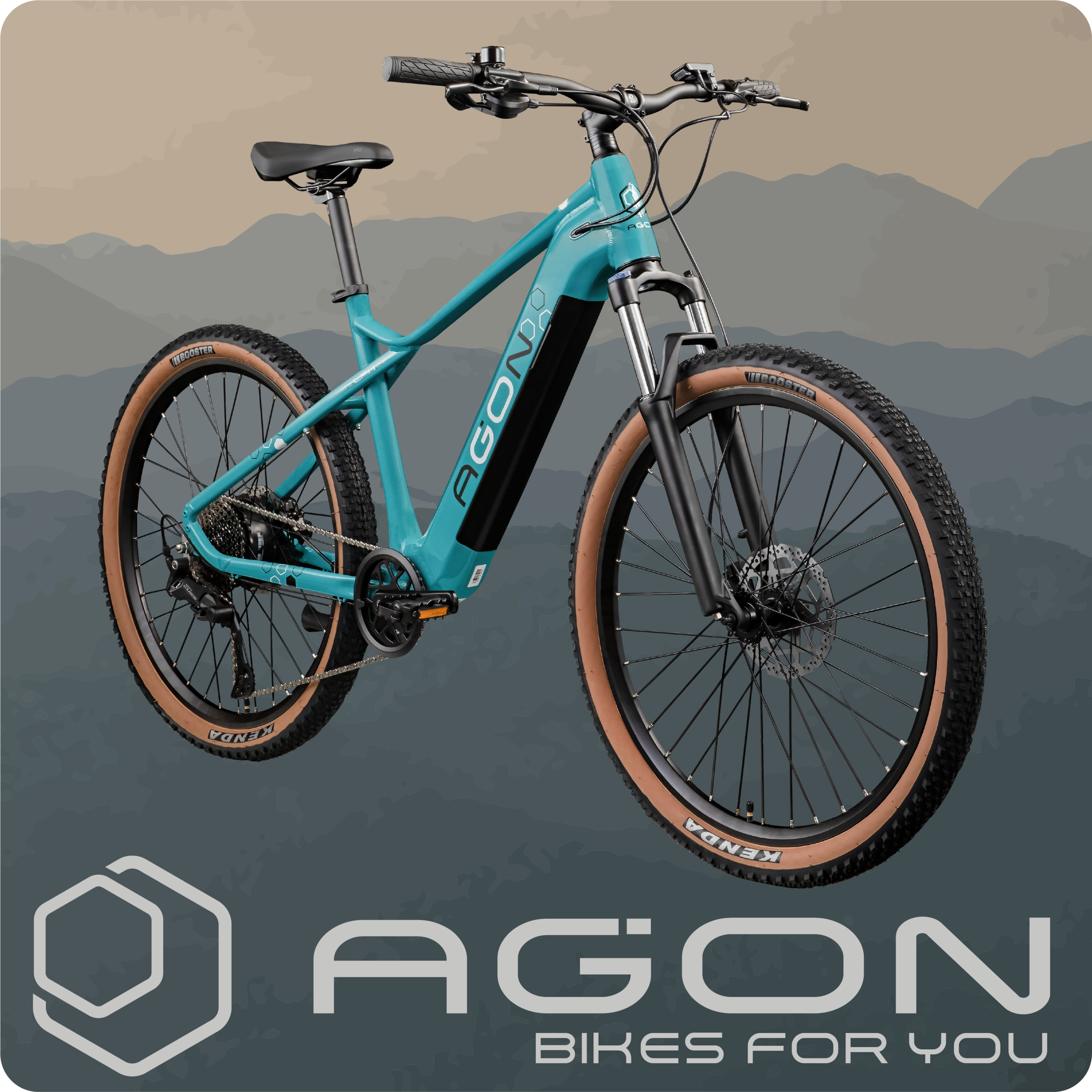 AGON »Alpha« 10 Gang Shimano Deore SGS T6000 Schaltwerk Kettenschaltung Heckmotor 250 W Pedelec, Elektrofahrrad für Damen u. Herren, MTB