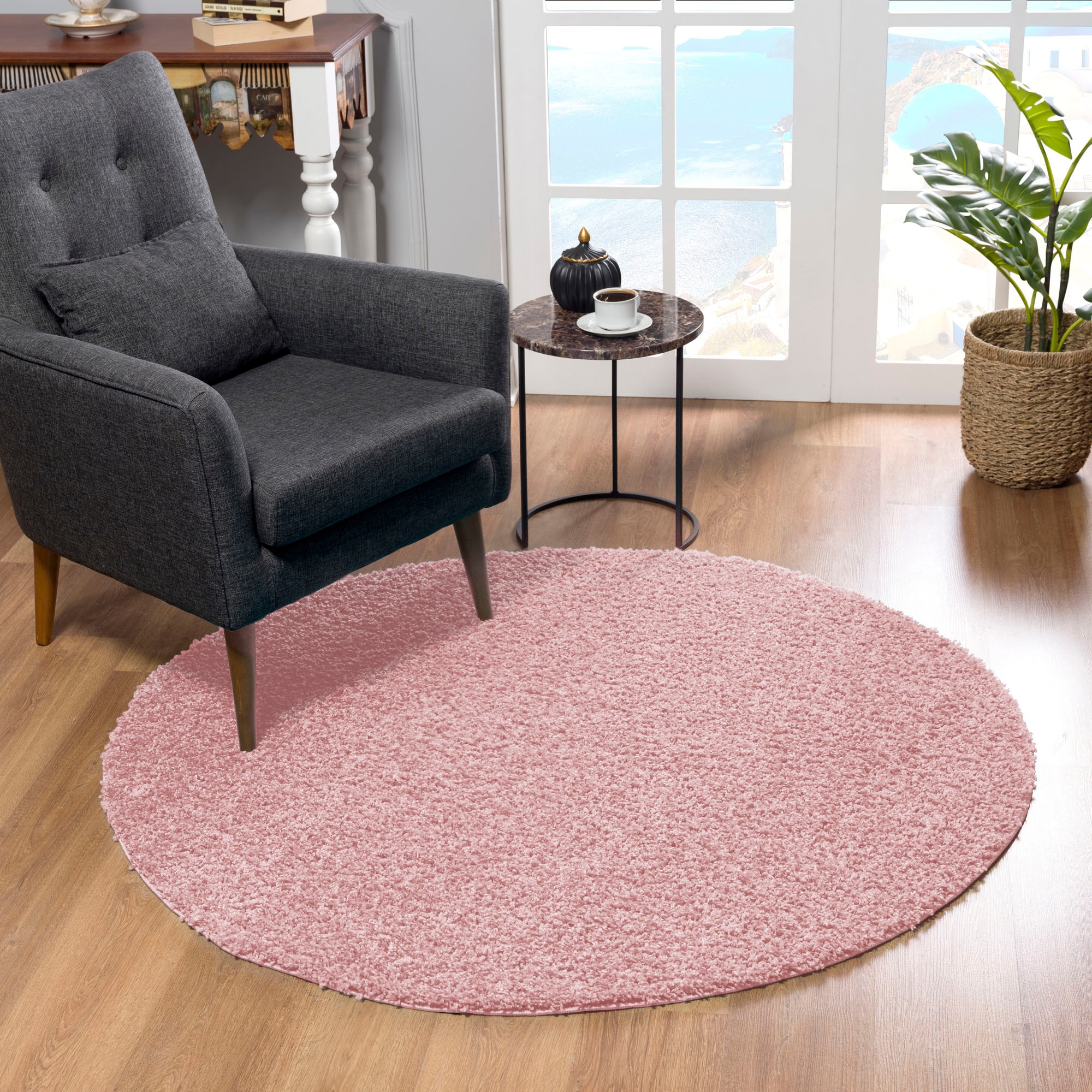 Sanat Hochflor-Teppich »LOCA«, rund, 30 mm Höhe, Wohnzimmer, Langflor, Shaggy, Schlafzimmer