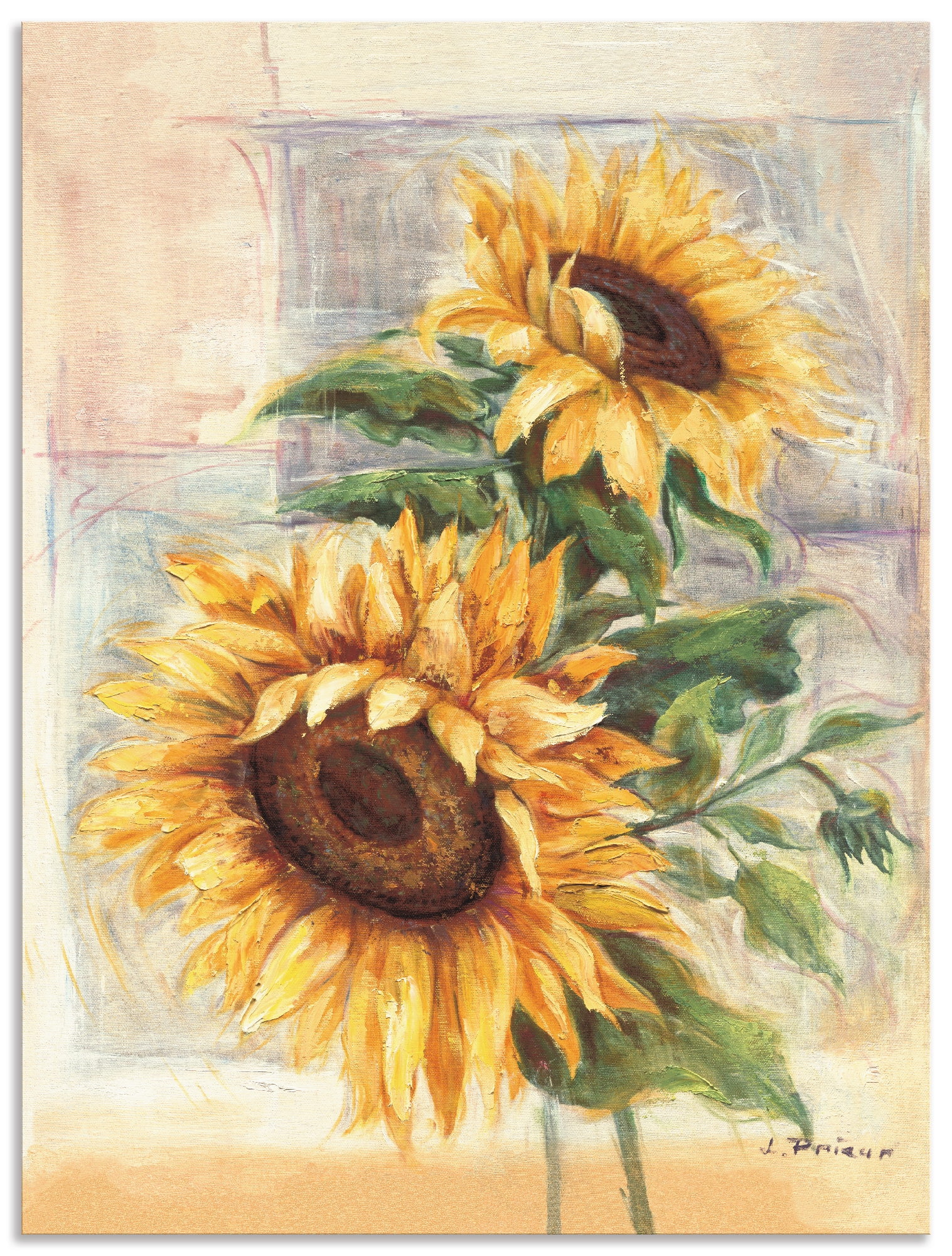 Artland Wandbild »Sonnenblumen II«, Blumen, (1 St.), als Alubild, Outdoorbi günstig online kaufen