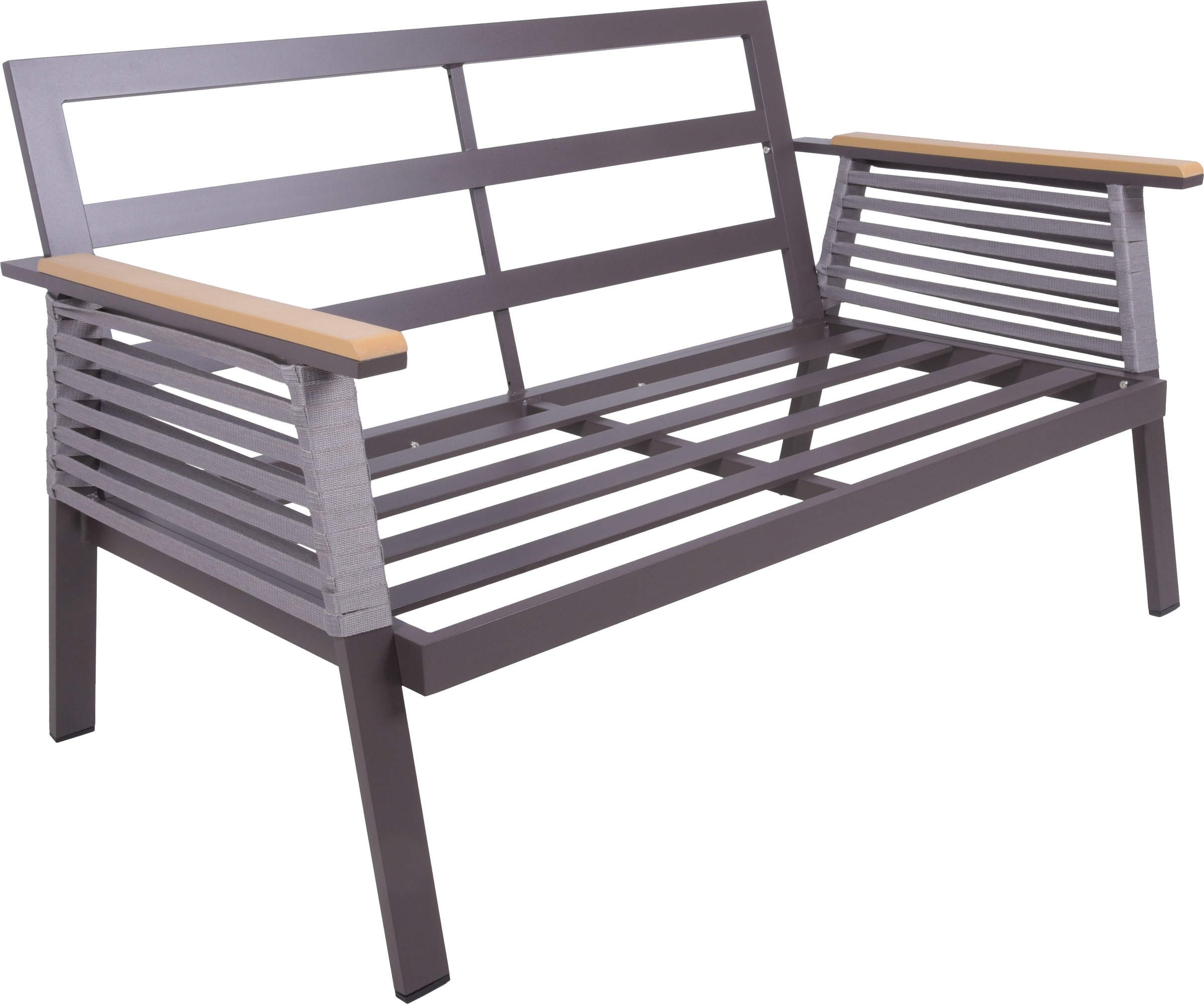 Garden Pleasure Gartenlounge-Set », Lounge-Gruppe »DENIA««, 2 Sessel, 1 Sofa,Tisch LxB: 55,5x100 cm, inkl beigen Kissen