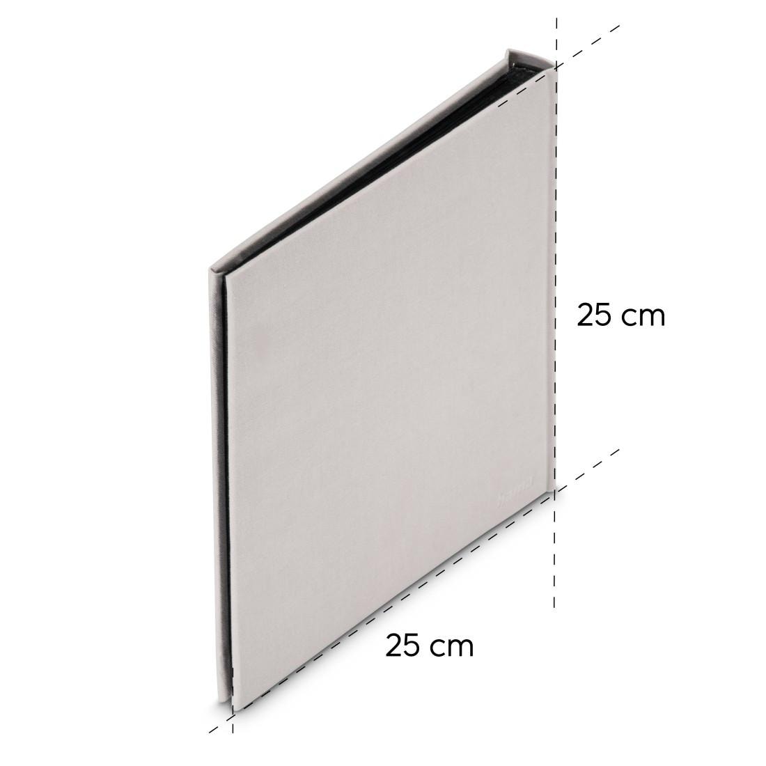 Hama Fotoalbum »Fotoalbum zum selber Einkleben, zum Selbstgestalten, 30x30 cm, Grau«, Mit 50 schwarzen Seiten, Kleben, Memories, Goldprägung, universell