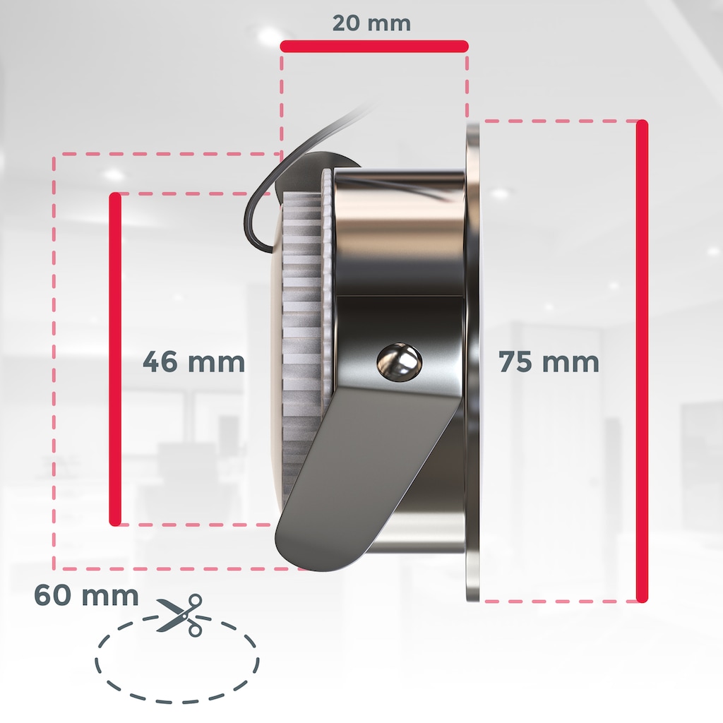 B.K.Licht LED Bad-Einbauleuchte »Elias«, 3er Set, Schutzart IP44, spritzwassergeschützt, Ø 7,5 cm