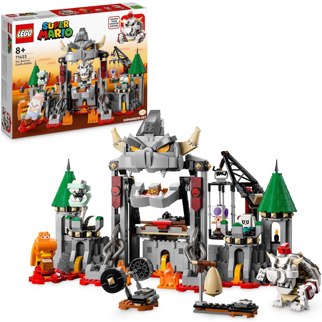 LEGO® Konstruktionsspielsteine »Knochen-Bowsers Festungsschlacht (71423), LEGO® Super Mario«, (1321 St.), Erweiterungsset; Made in Europe