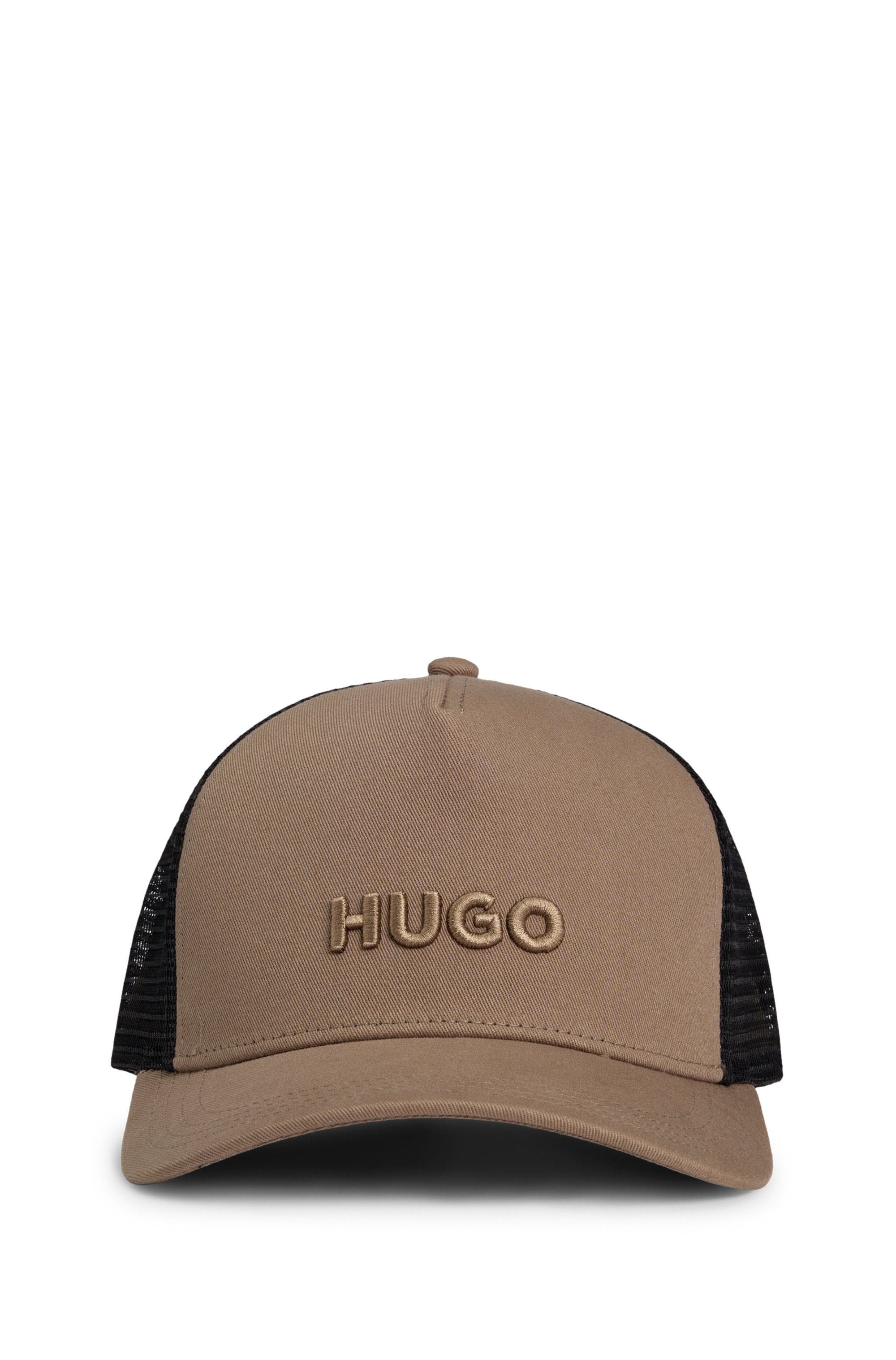 HUGO Fitted Cap »Marsel-Trucker«, aus Twill & Mesh mit 3D Logostickerei