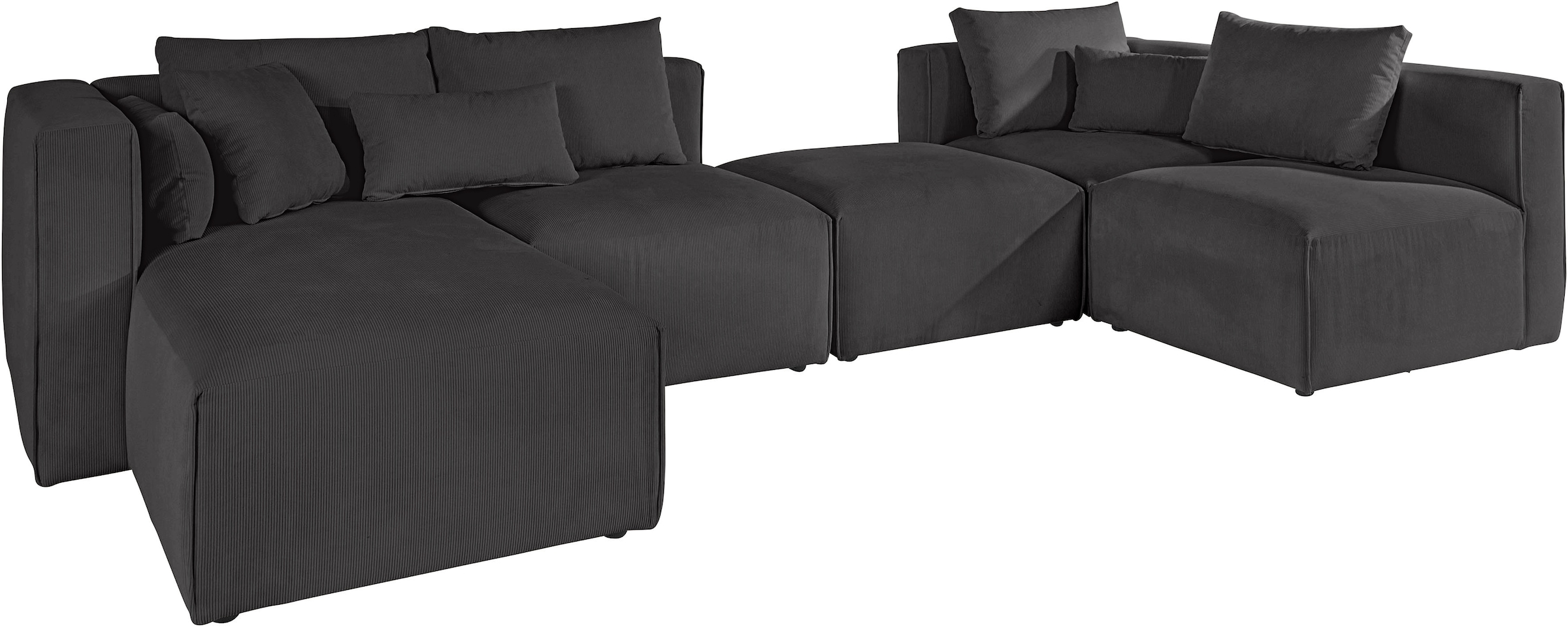 Guido Maria Kretschmer Home&Living Wohnlandschaft »Comfine U-Form«, zusammengesetzt aus Modulen, in 3 Stoffen und vielen Farben