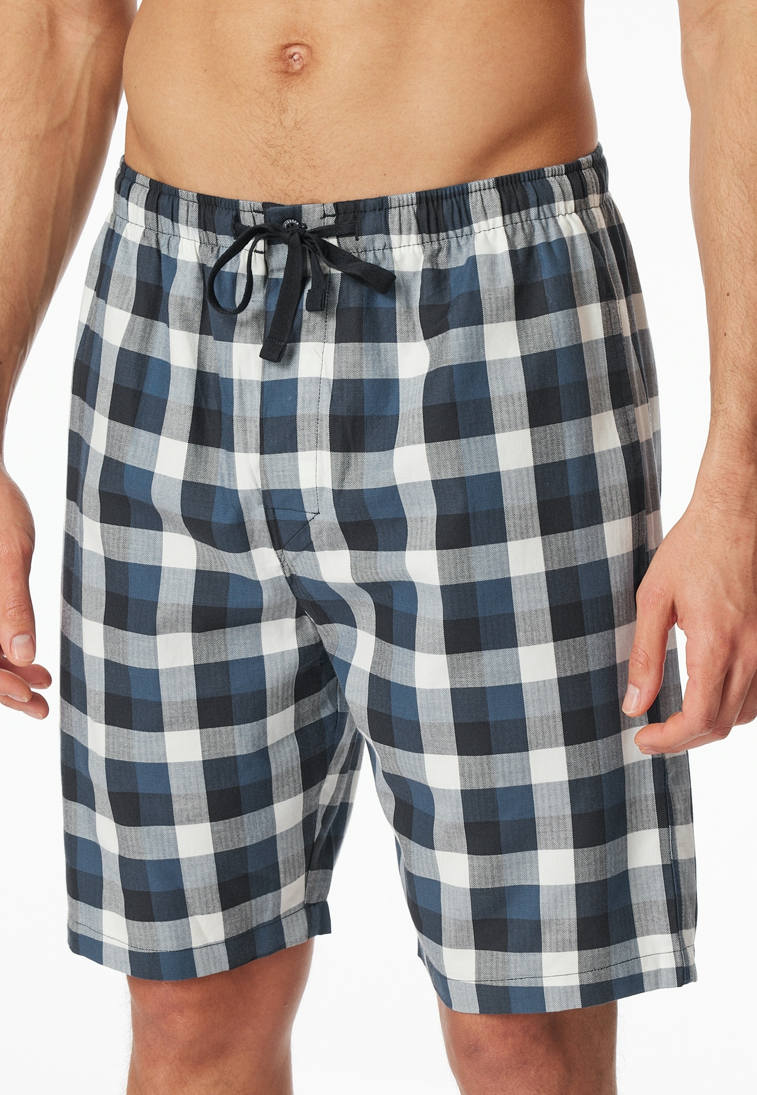 Schiesser Pyjamashorts »Mix + Relax«  kariert, Gummizug, Bindeband
