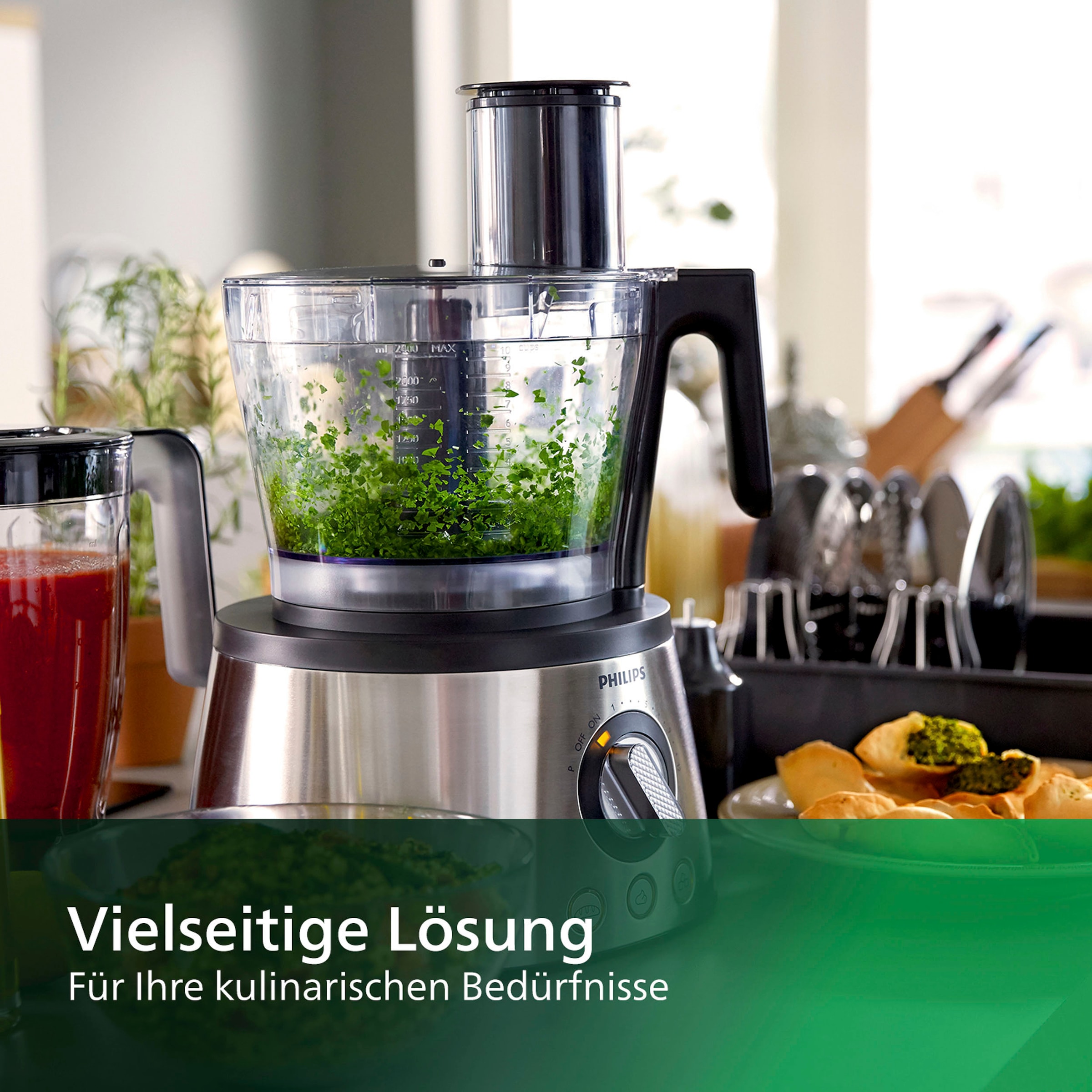 Philips Kompakt-Küchenmaschine »HR7778/00« inkl. Knethaken, Entsafter, Standmixer und Zitruspresse
