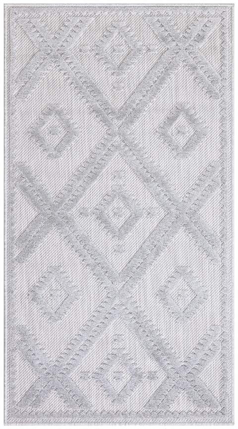 Carpet City Teppich »In-& Outdoorteppich Santorini 454, 3D-Effekt, Raute-Optik«, rechteckig, 5 mm Höhe, Wetterfest & UV-beständig für Terrasse, Balkon, Küche, Flur