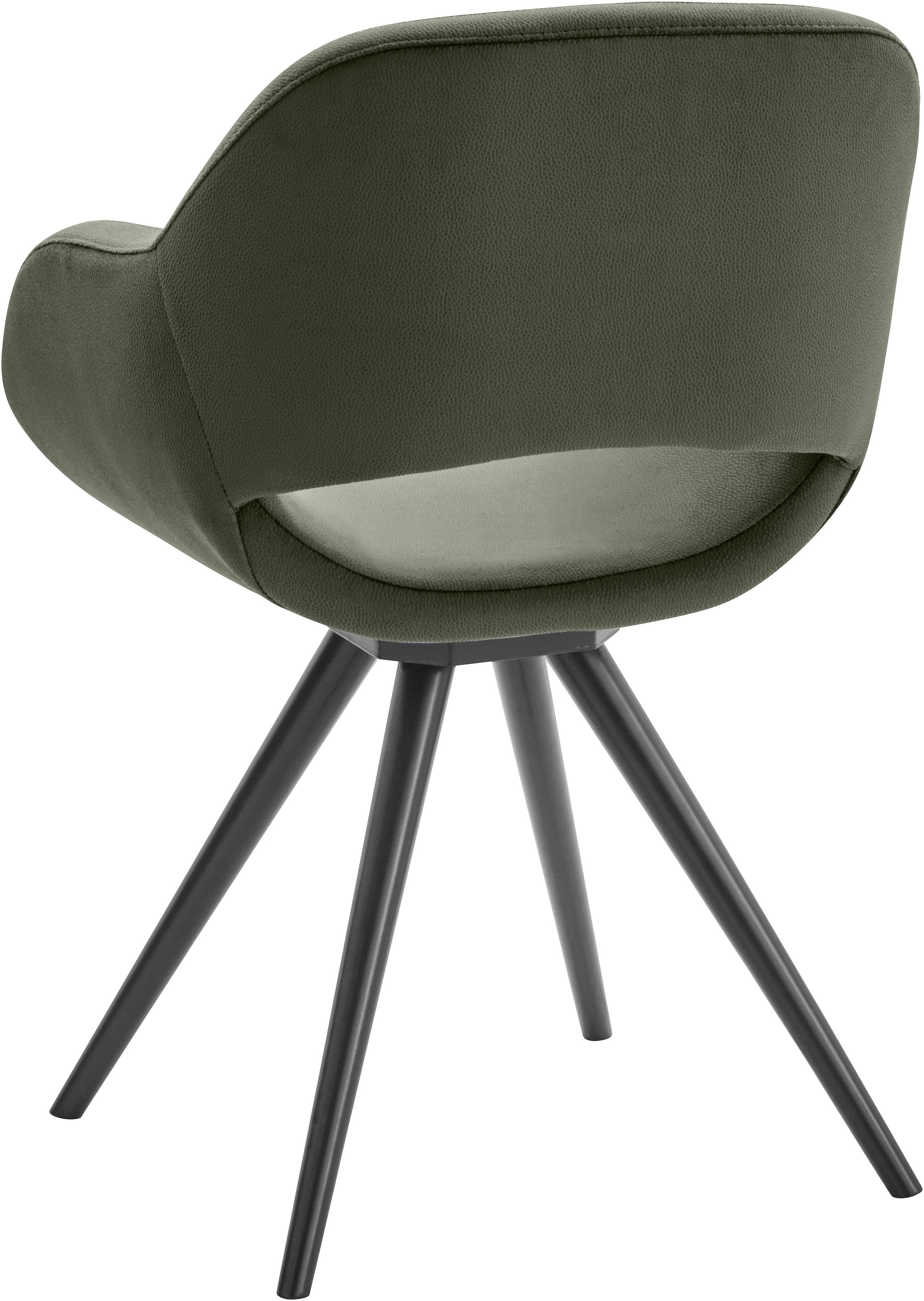 INOSIGN Armlehnstuhl »Aurora«, (Set), 2 St., Microfaser, Gestell aus Massivholz Buche in schwarz lackiert