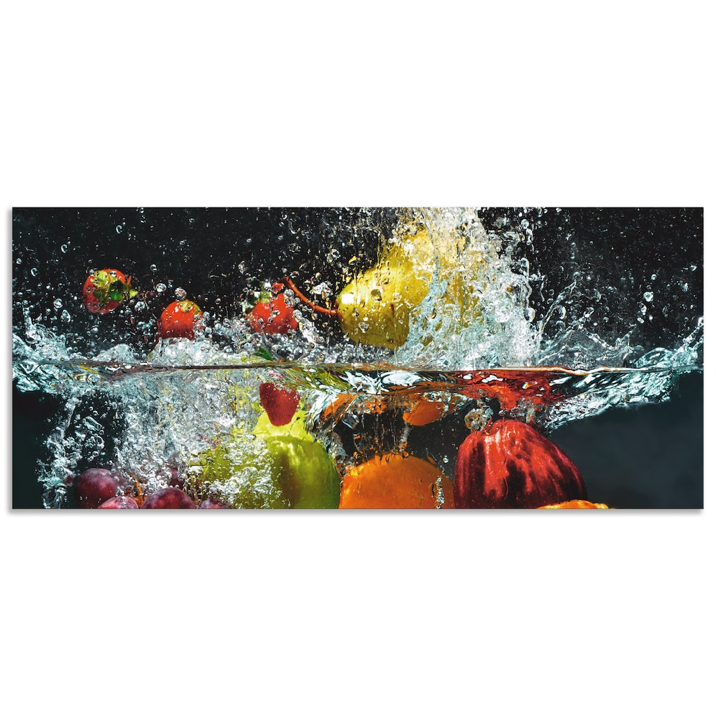 Artland Küchenrückwand »Spritzendes Obst auf dem Wasser«, (1 tlg.)