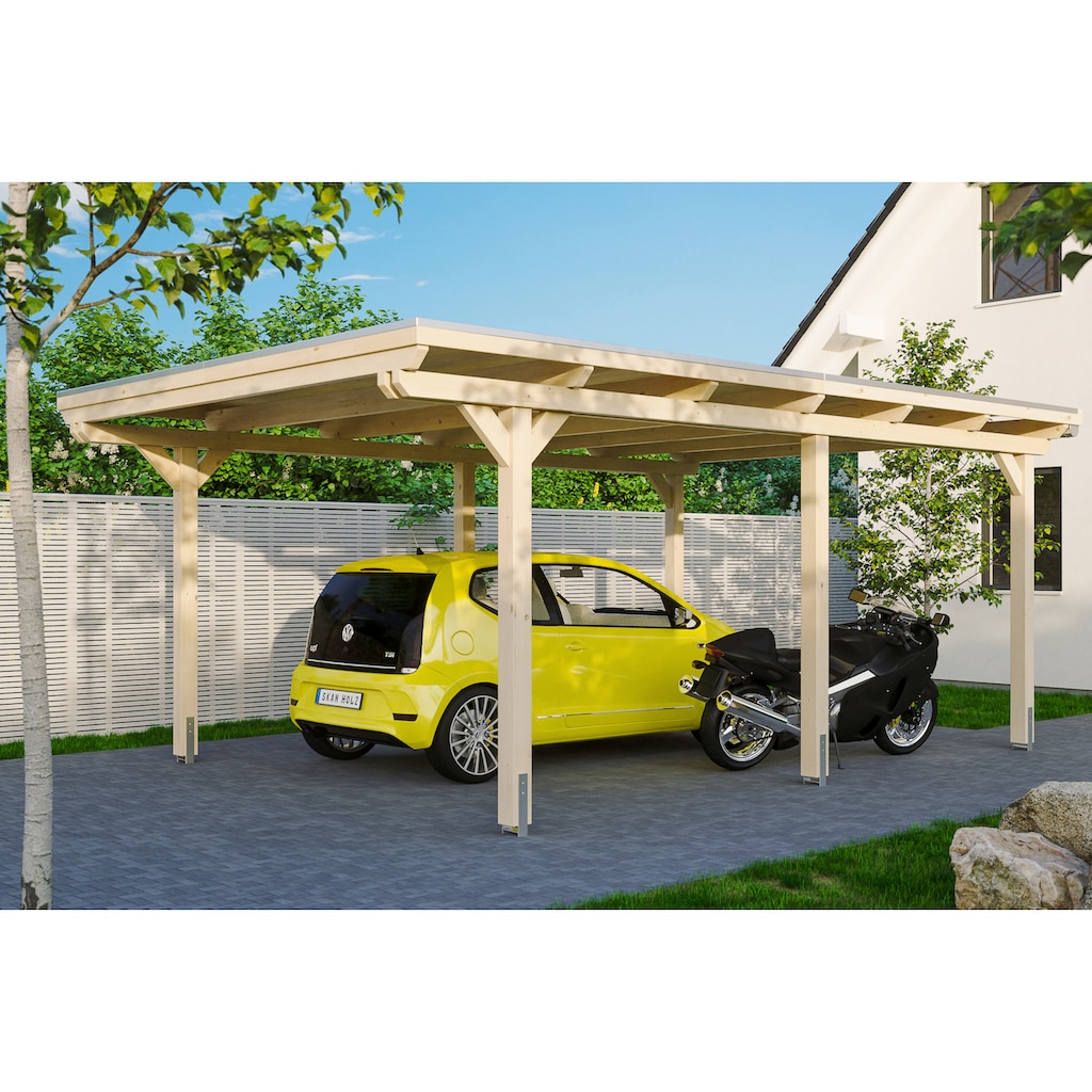 Skanholz Einzelcarport »Emsland«, Holz, 341 cm, natur