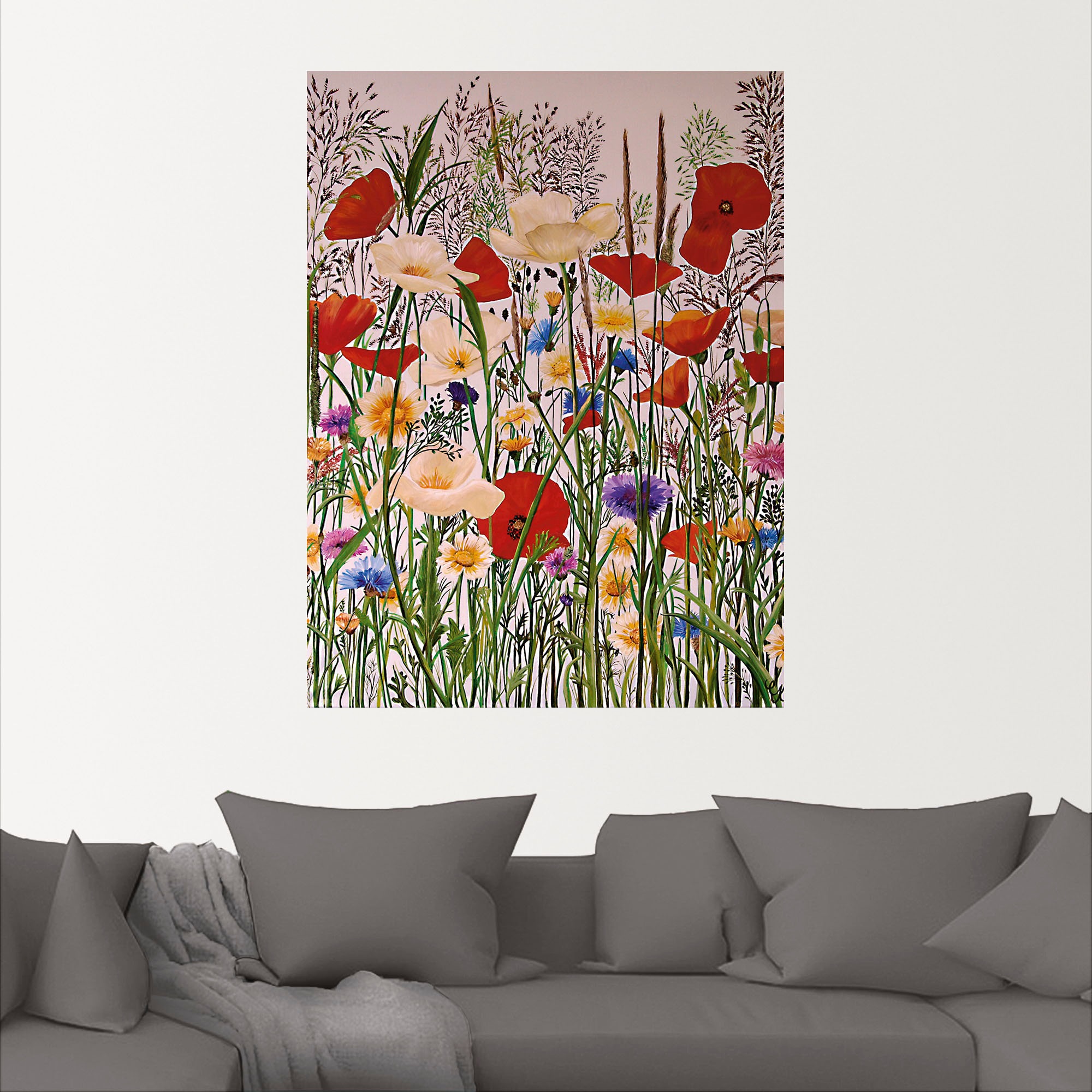 Artland Wandbild »Blumenwiese«, Baumbilder, (1 St.), als Leinwandbild, Wandaufkleber in verschied. Größen