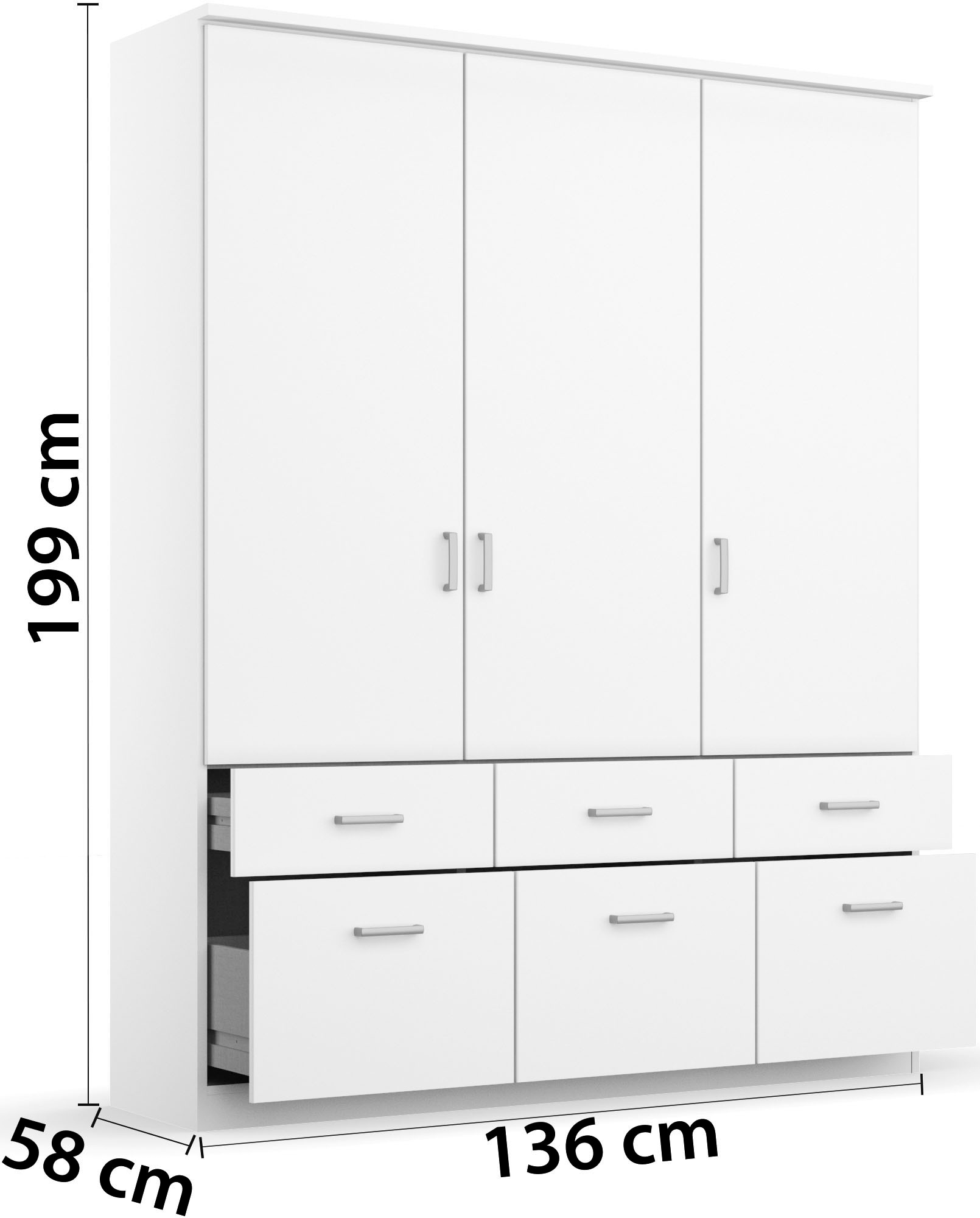 rauch Kleiderschrank »Kleiderschrank Schrank Garderobe deckenhoher Schrank BREMEN«, in vielen Farben und Ausführungen MADE IN GERMANY