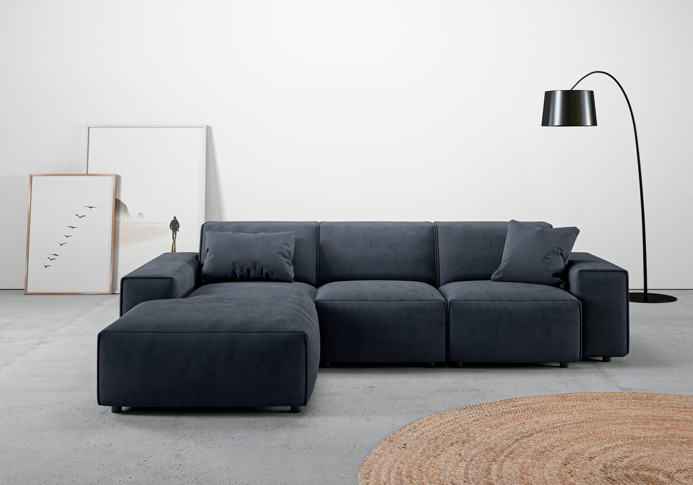 andas Ecksofa »Glimminge L-Form auch in Breitcord, Feincord + Easy care-Bez günstig online kaufen