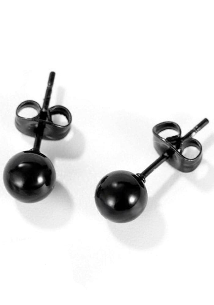Paar Ohrstecker Schmuck Geschenk Ohrschmuck Dot schwarz