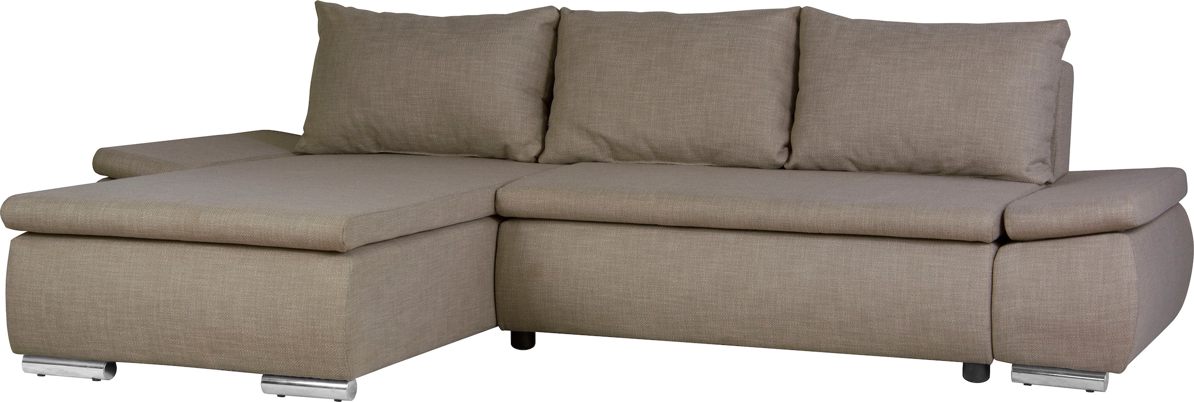 Home affaire Ecksofa »Acra L-Form« mit Bettfunktion und Bettkasten, in Matt günstig online kaufen