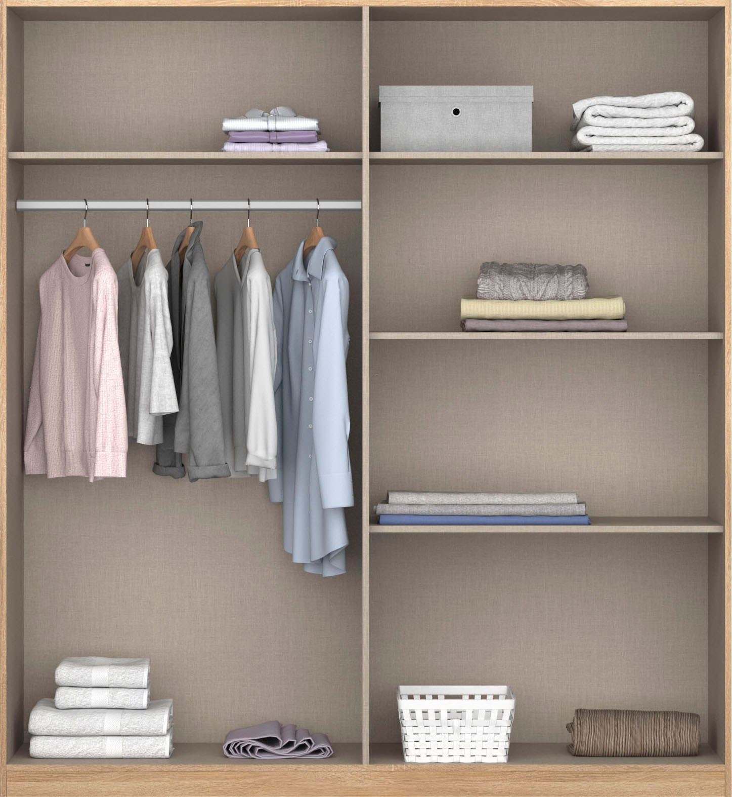 rauch Drehtürenschrank »Celle«, in 4 Breiten und 2 Höhen, optional mit Schubkästen MADE IN GERMANY