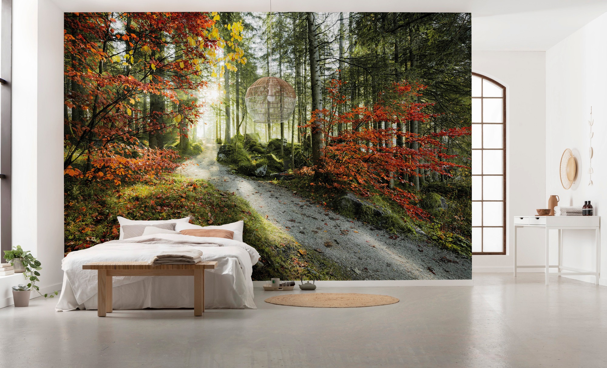 Komar Vliestapete »Digitaldruck Vlies -  Feuerzungen - Größe 450 x 280 cm« bedruckt glatt Wohnzimmer, Schlafzimmer
