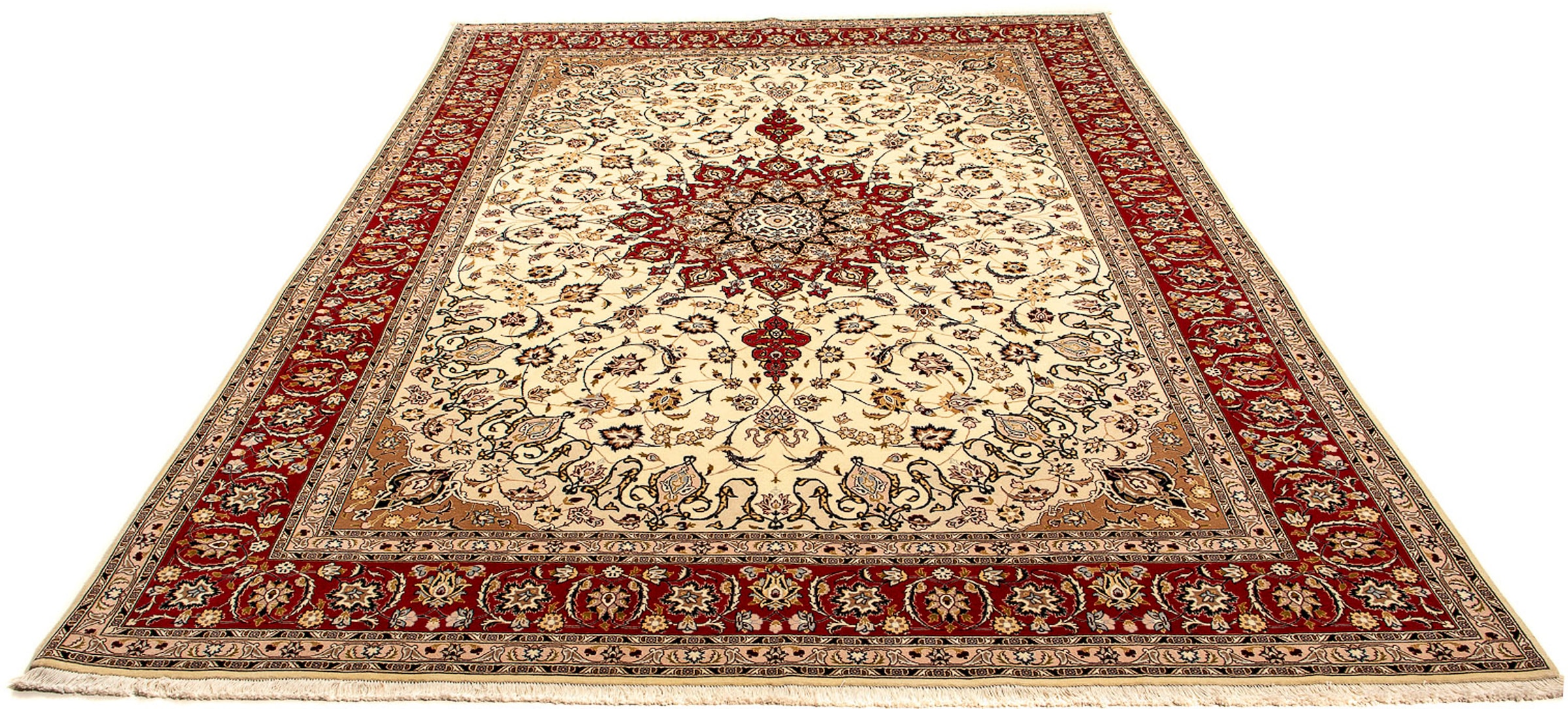 morgenland Orientteppich »Perser - Täbriz - Royal - 348 x 254 cm - beige«, günstig online kaufen