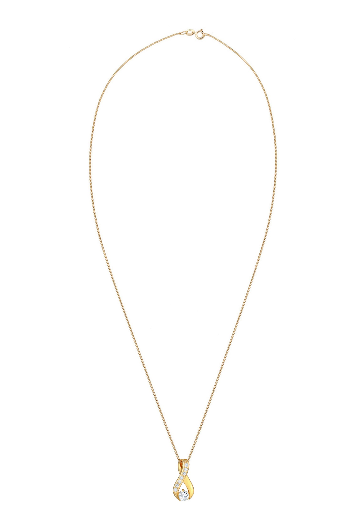 Elli Premium Collierkettchen »Infinity Symbol Topas 585 Gelbgold«