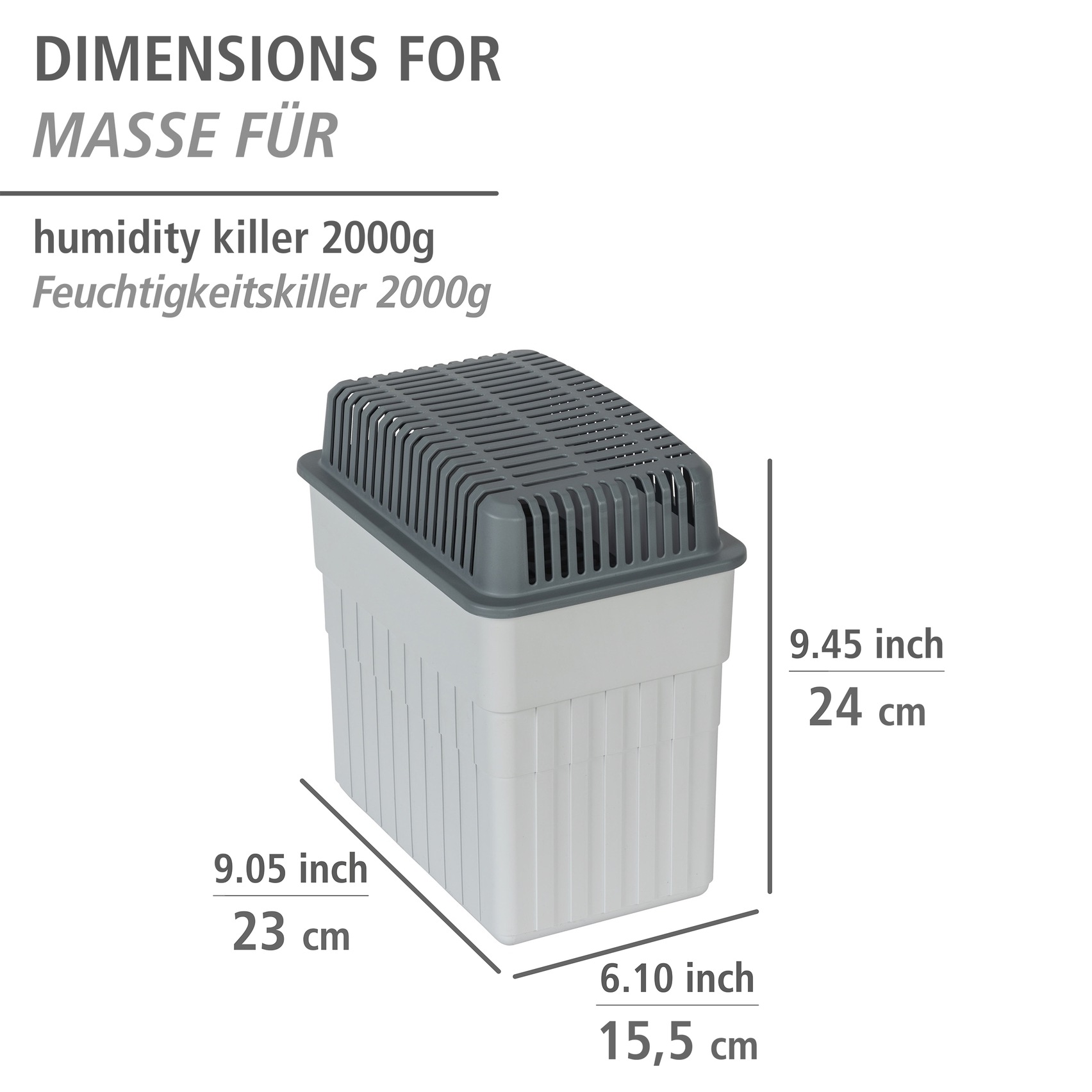 WENKO Luftentfeuchter »Box« für 50 m³ Räume für Räume bis 50 m³, entfeuchtet geräuschlos und ohne Strom