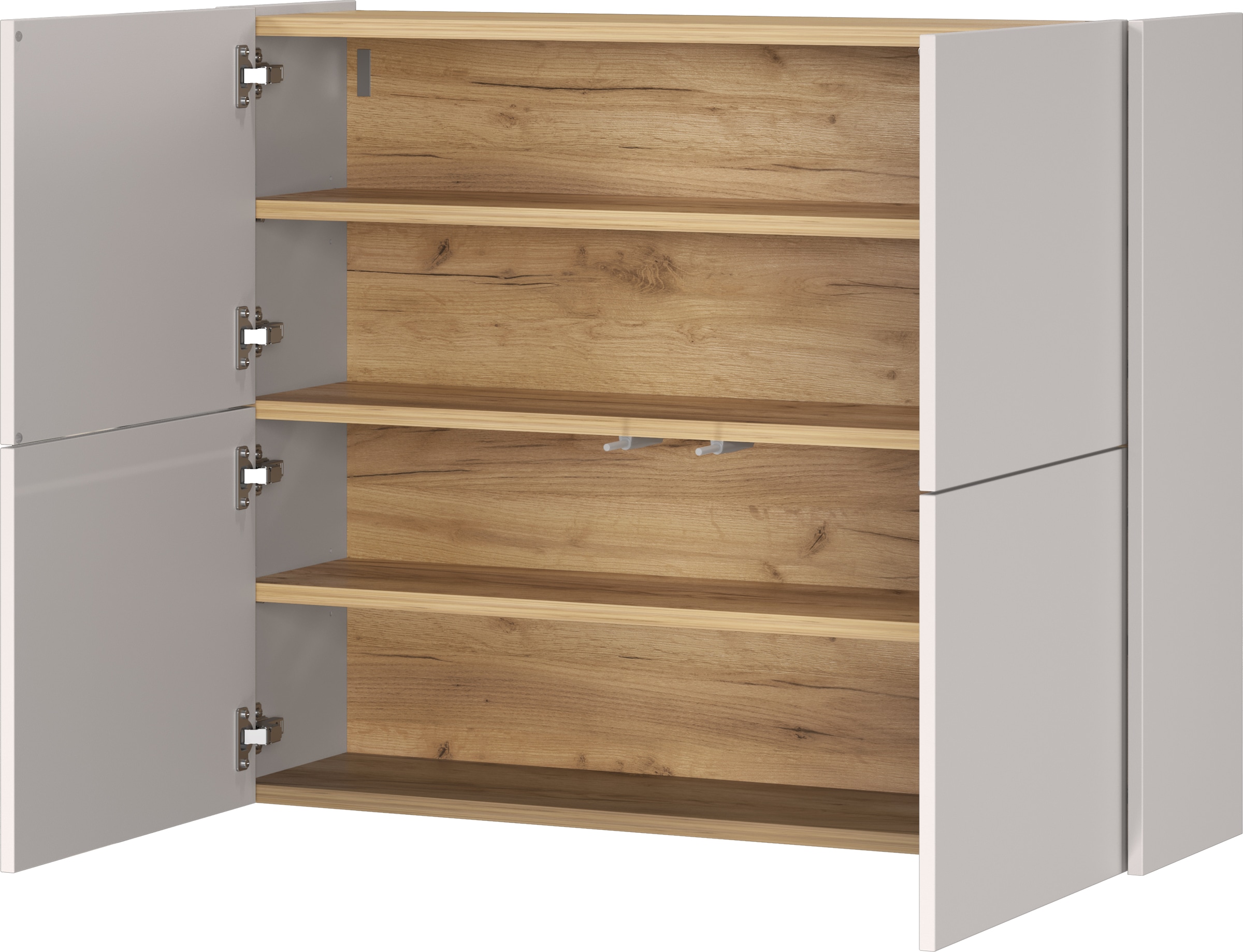GERMANIA Hängeschuhschrank »Binetto« 1 Stk. tlg. Garderobenschrank, Push-to-open, verstellbare Böden, Tiefe: 27cm