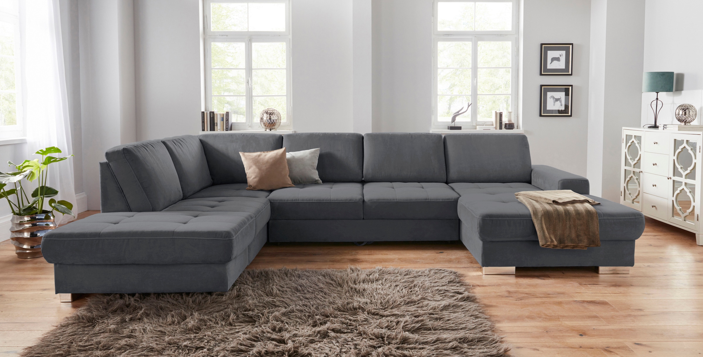 sit&more Wohnlandschaft »Santorini U-Form« mit Federkern und Sitztiefenvers günstig online kaufen