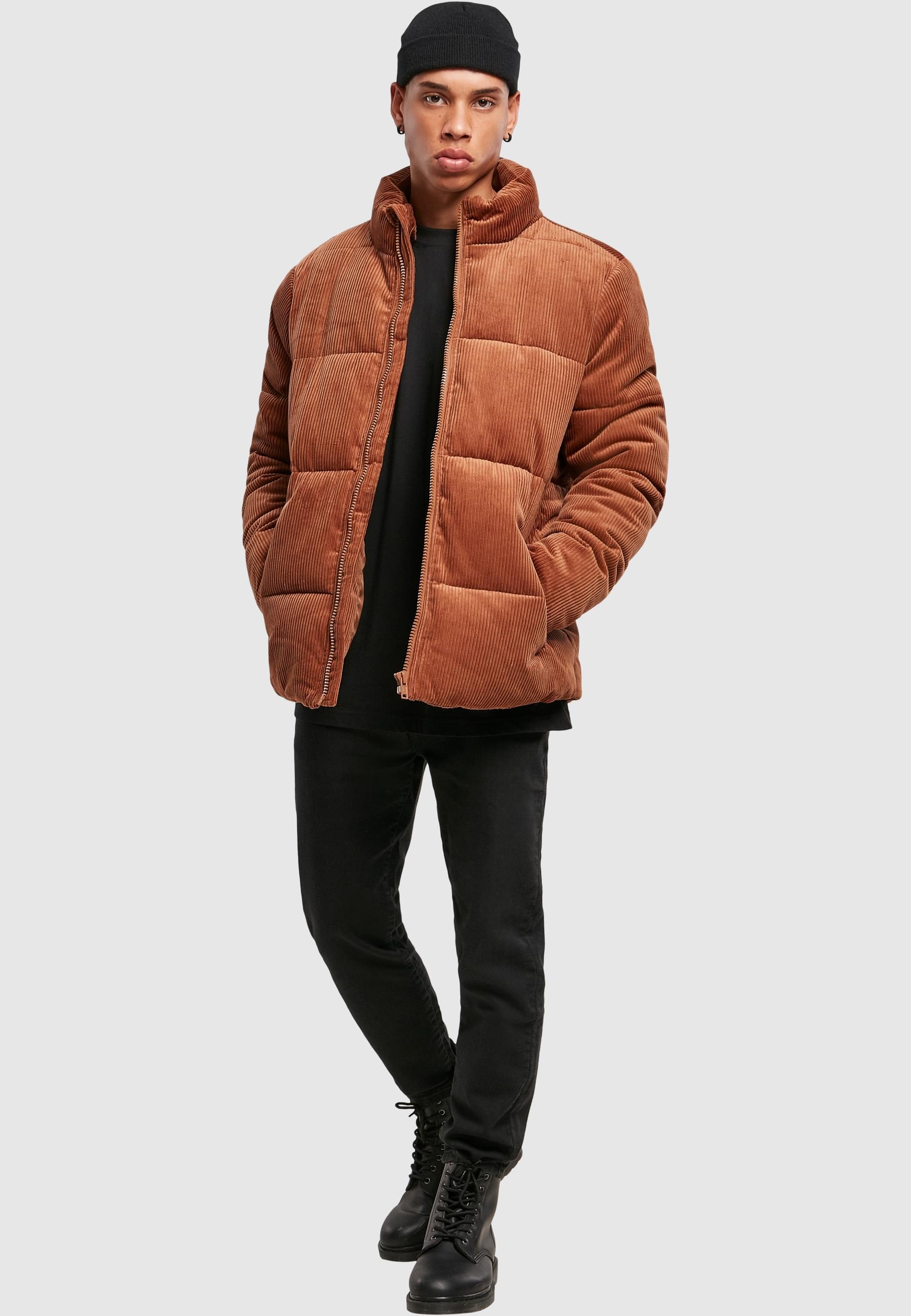 URBAN CLASSICS Winterjacke »Urban Classics Herren Boxy Corduroy Puffer Jacket« 1 Stk. tlg. ohne Kapuze