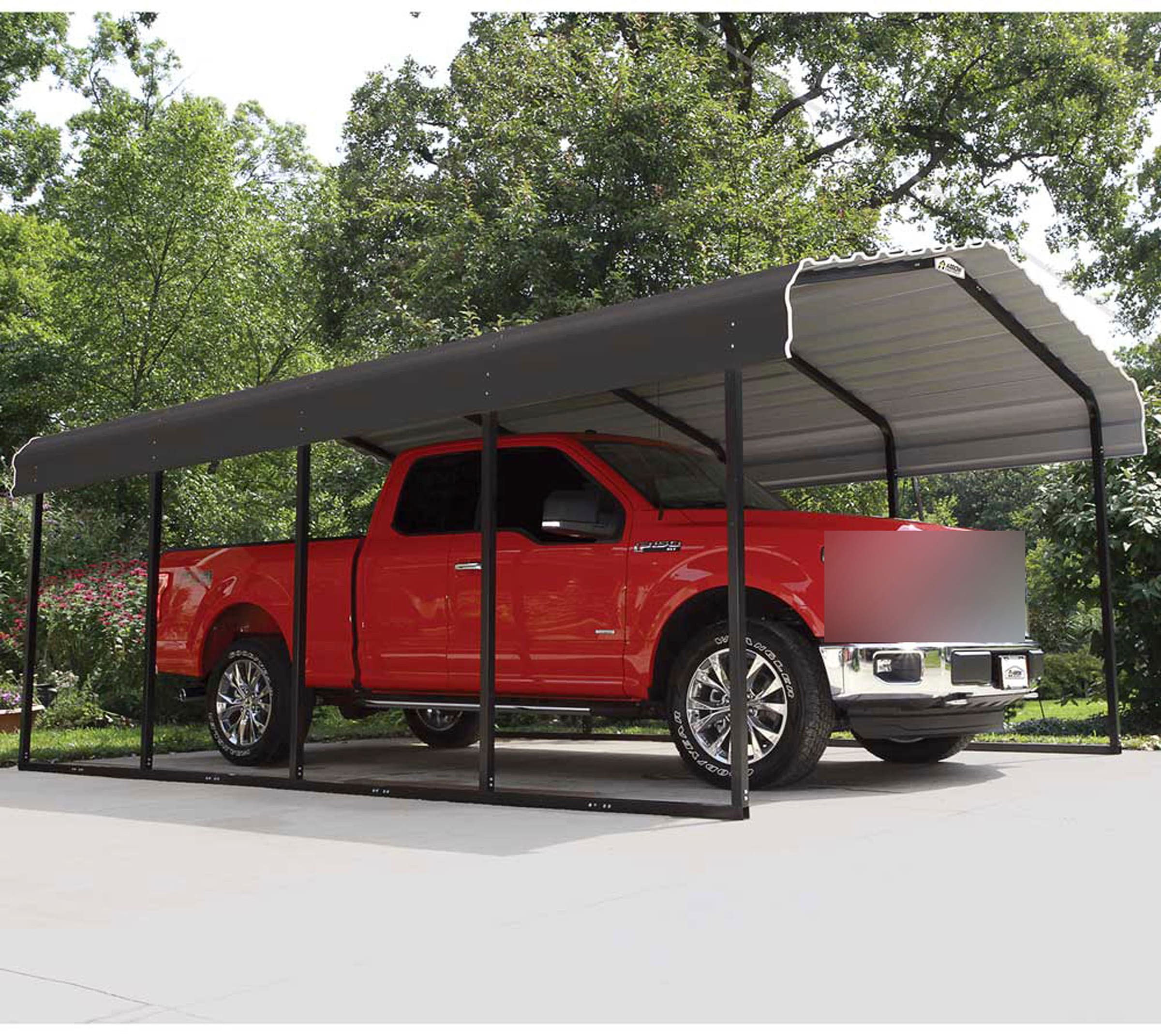 ShelterLogic Einzelcarport »Mailand«, Stahl, 300 cm, Schwarz, aus Stahl, Schneelast bis zu 160 kg/m²