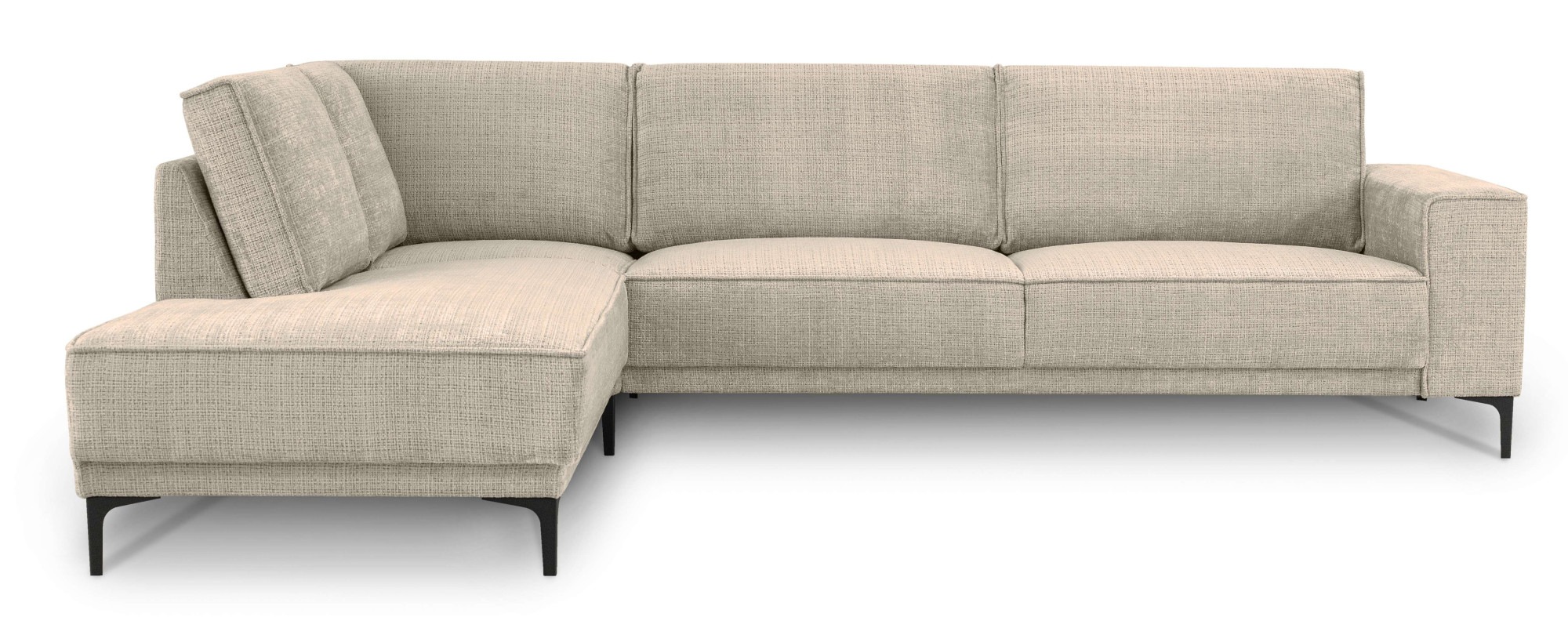 Places of Style Ecksofa »Polsterecke Oland, Struktur, Flachgewebe, Luxus-Mi günstig online kaufen