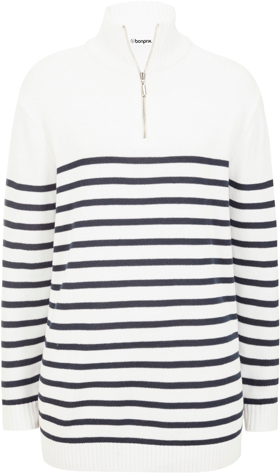 bonprix Troyer aus Baumwollmischung, mit Reißverschluss, lässig geschnitten