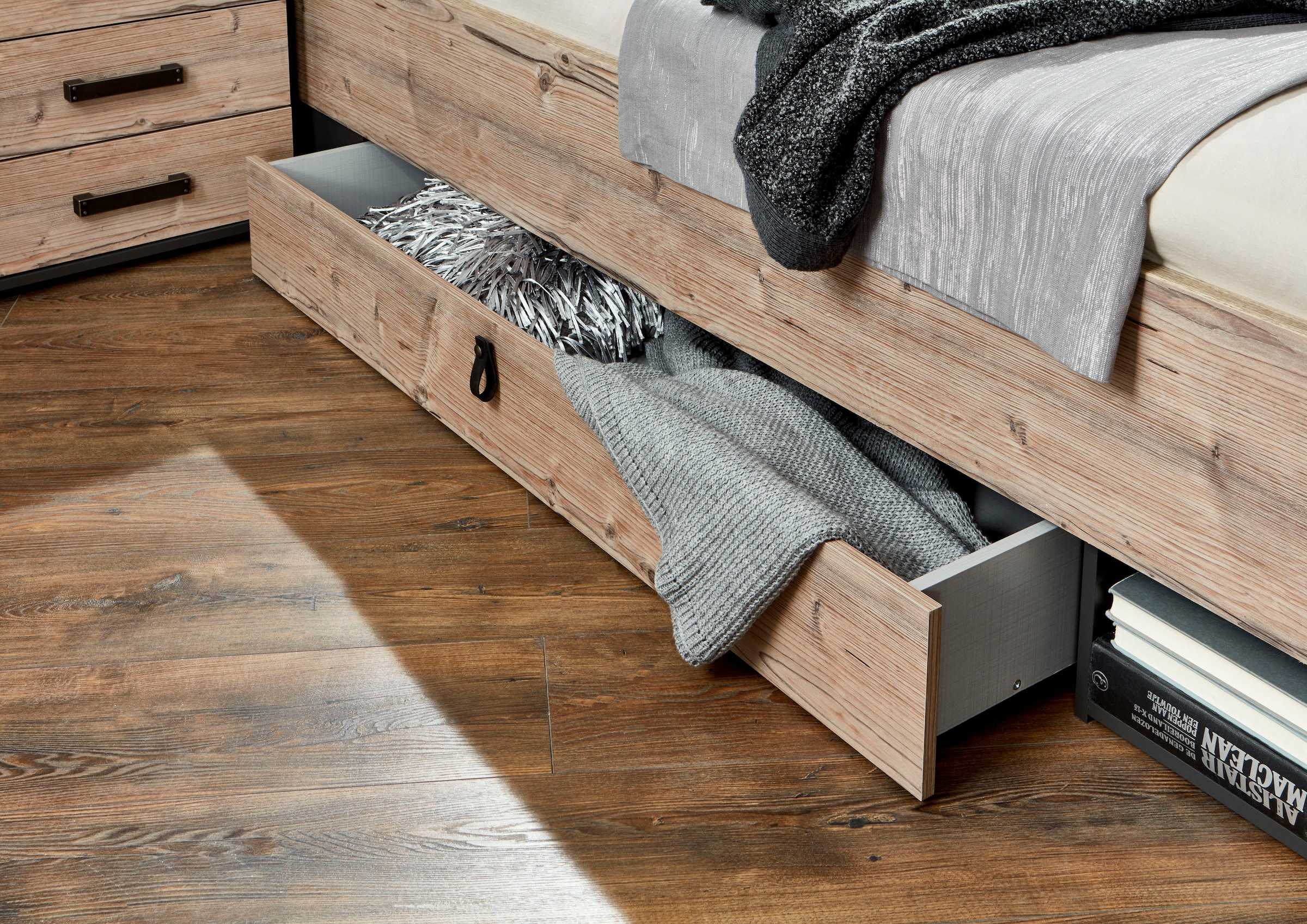 Wimex Schlafzimmer-Set »Stockholm, rustikaler Look im Industrial Design«, (Set), 6-teilig
