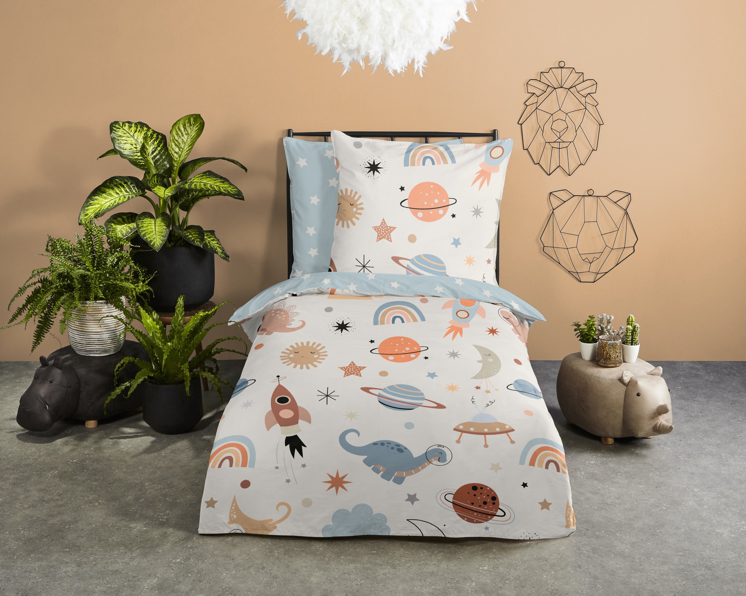 good morning Babybettwäsche »Eclips«, Baumwolle, Renforcé, 2 Teilig, Wendeo günstig online kaufen
