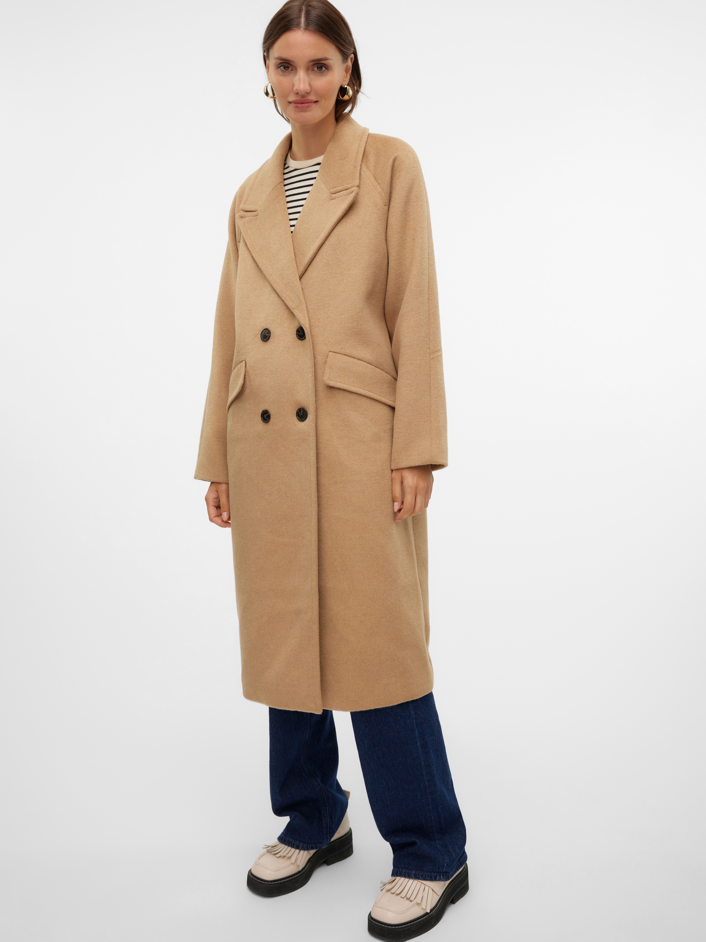 Vero Moda Langmantel »VMHARPER LONG WOOL COAT GA NOOS«, mit Wollanteil