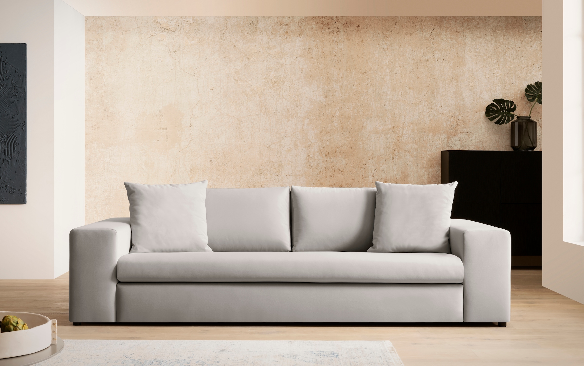 Home affaire 3-Sitzer »SLEETLAND XXL in Samtvelours oder Vintage-Leder-Opti günstig online kaufen