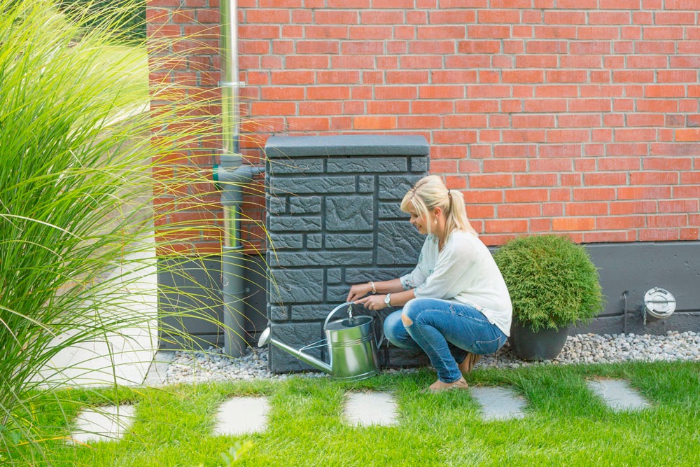 ARVES Regentonne »Maurano« BxTxH: 80x40x118 cm schwarz