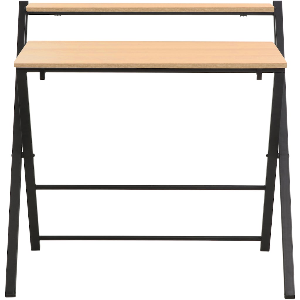 INOSIGN Computertisch »SULBY, Laptoptisch, Schreibtisch, mit Ablage,«, Metallgestell, zusammenklappbar, platzsparend, max. 86,5x82,5 cm