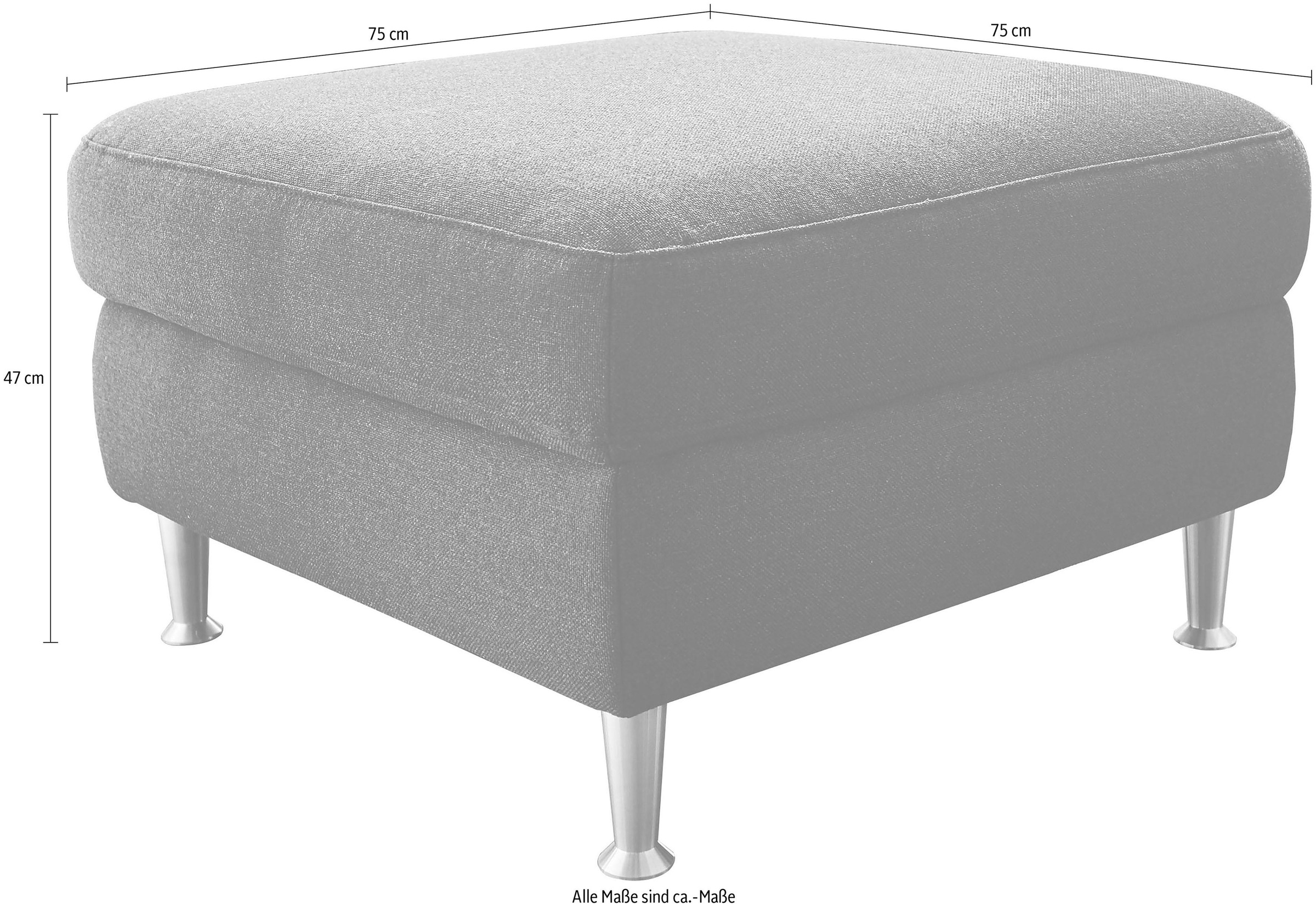 Home affaire Hocker »Turin«, passend zur Serie »Turin«, auch in Leder und Easy care-Bezug