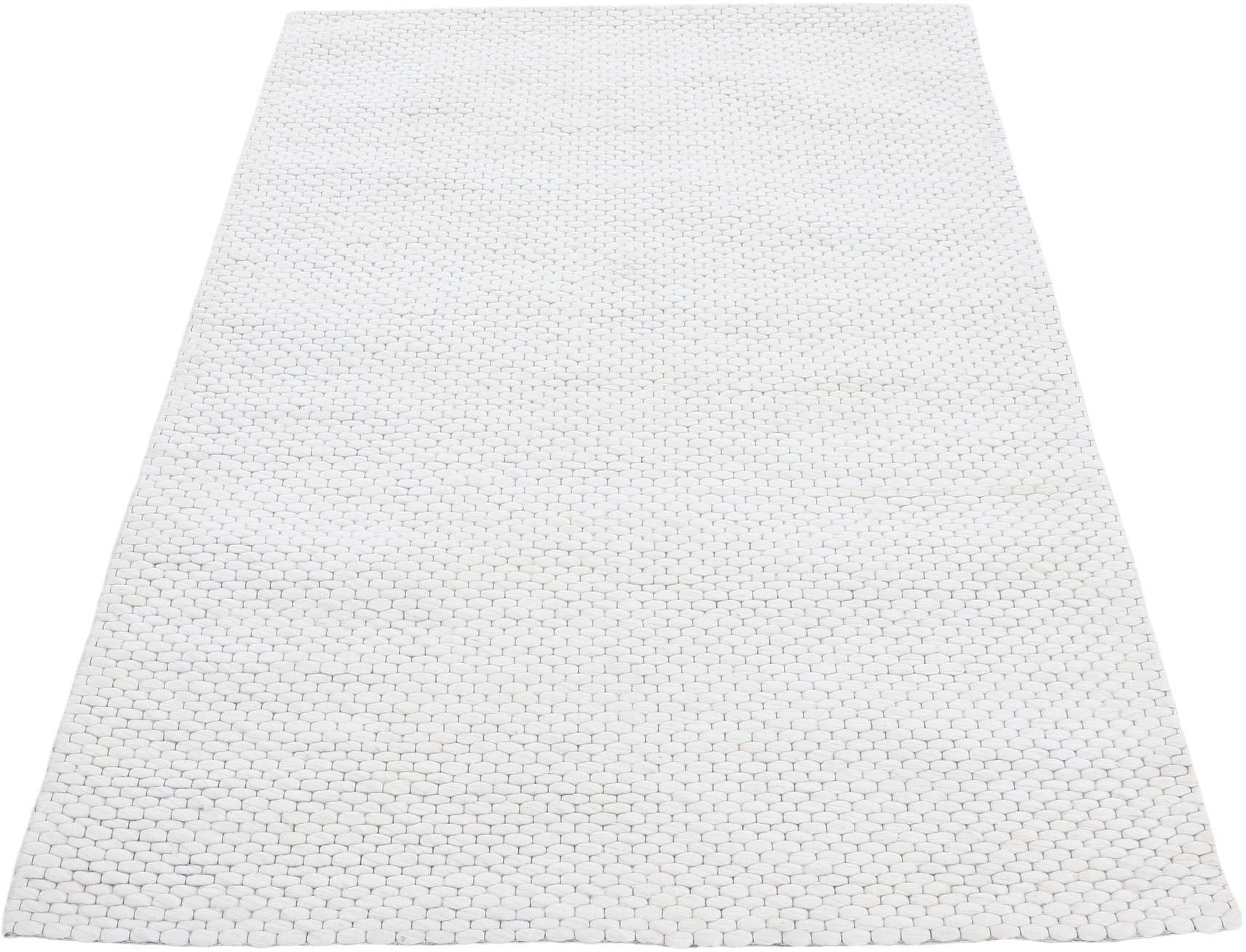carpetfine Wollteppich »Sina, auch als Läufer«, rechteckig, 14 mm Höhe, Han günstig online kaufen